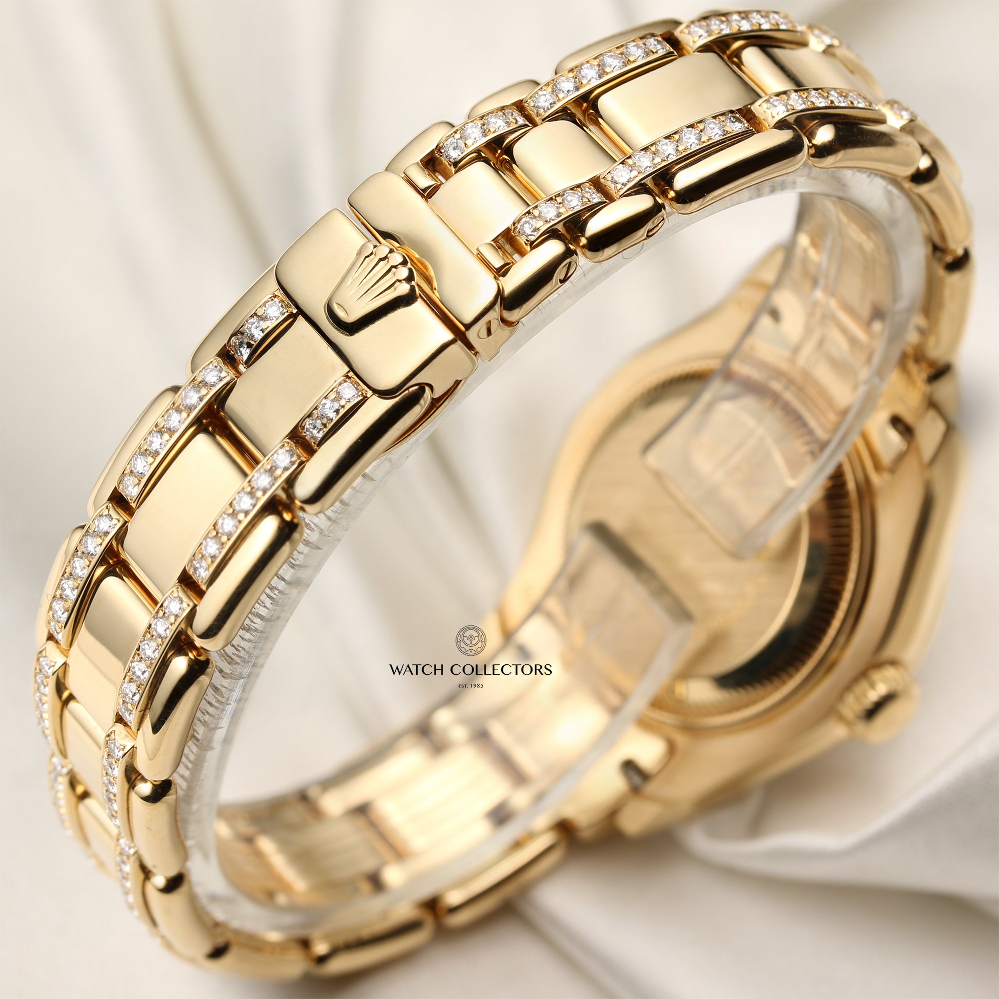 Rolex Lady DateJust Pearlmaster 80298 18K Yellow Gold MOP Diamond Second Hand Watch Collectors 8