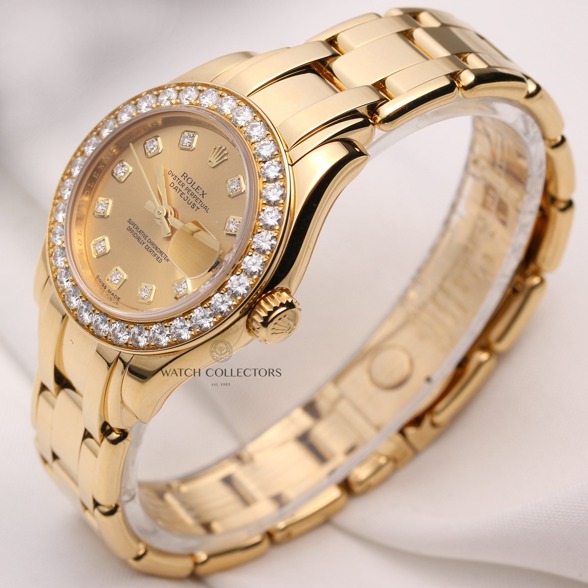 Rolex-Lady-DateJust-Pearlmaster-80298-Champagne-Diamond-Dial-Bezel-18K-Yellow-Gold-Second-Hand-Watch-Collectors-3-1