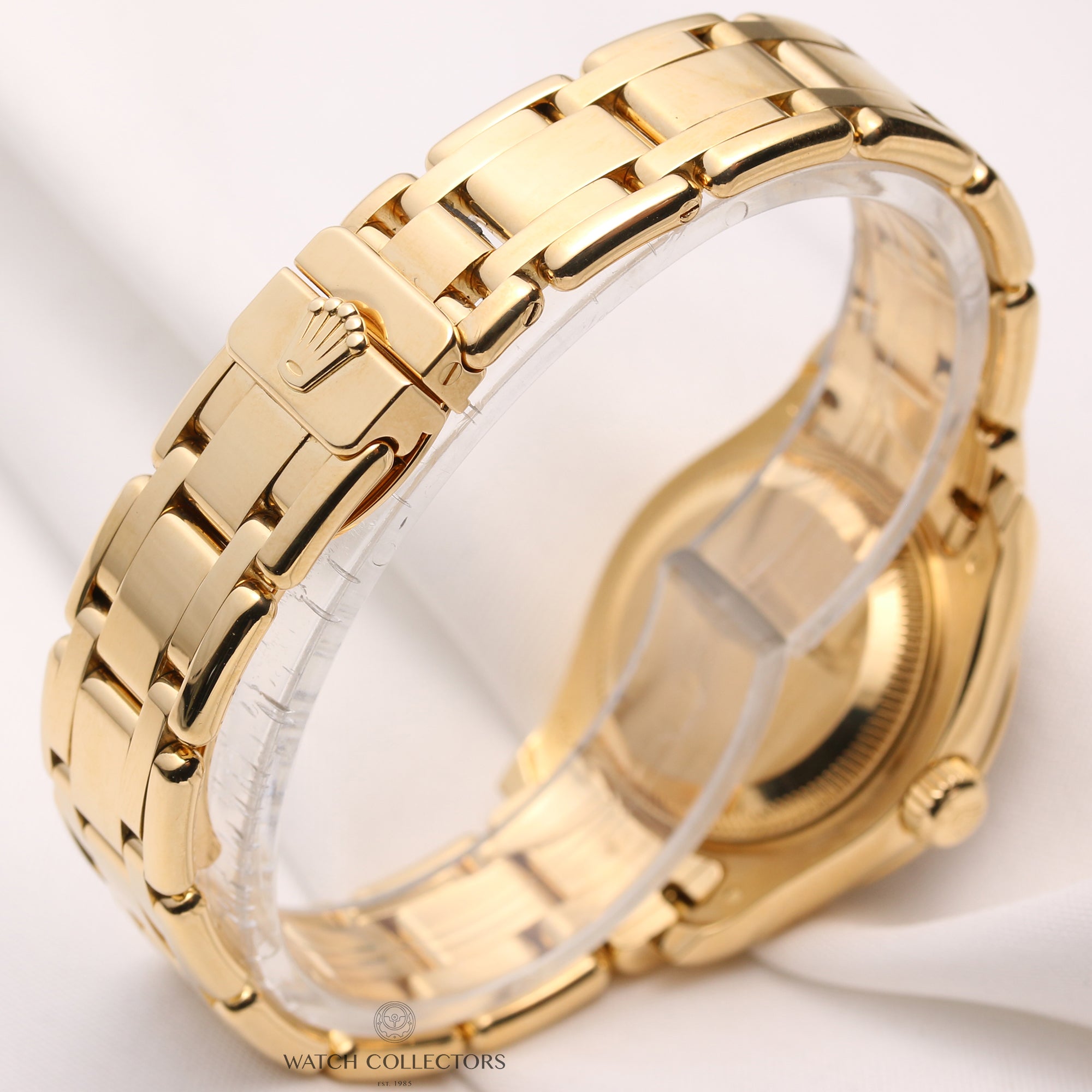 Rolex-Lady-DateJust-Pearlmaster-80298-Champagne-Diamond-Dial-Bezel-18K-Yellow-Gold-Second-Hand-Watch-Collectors-5