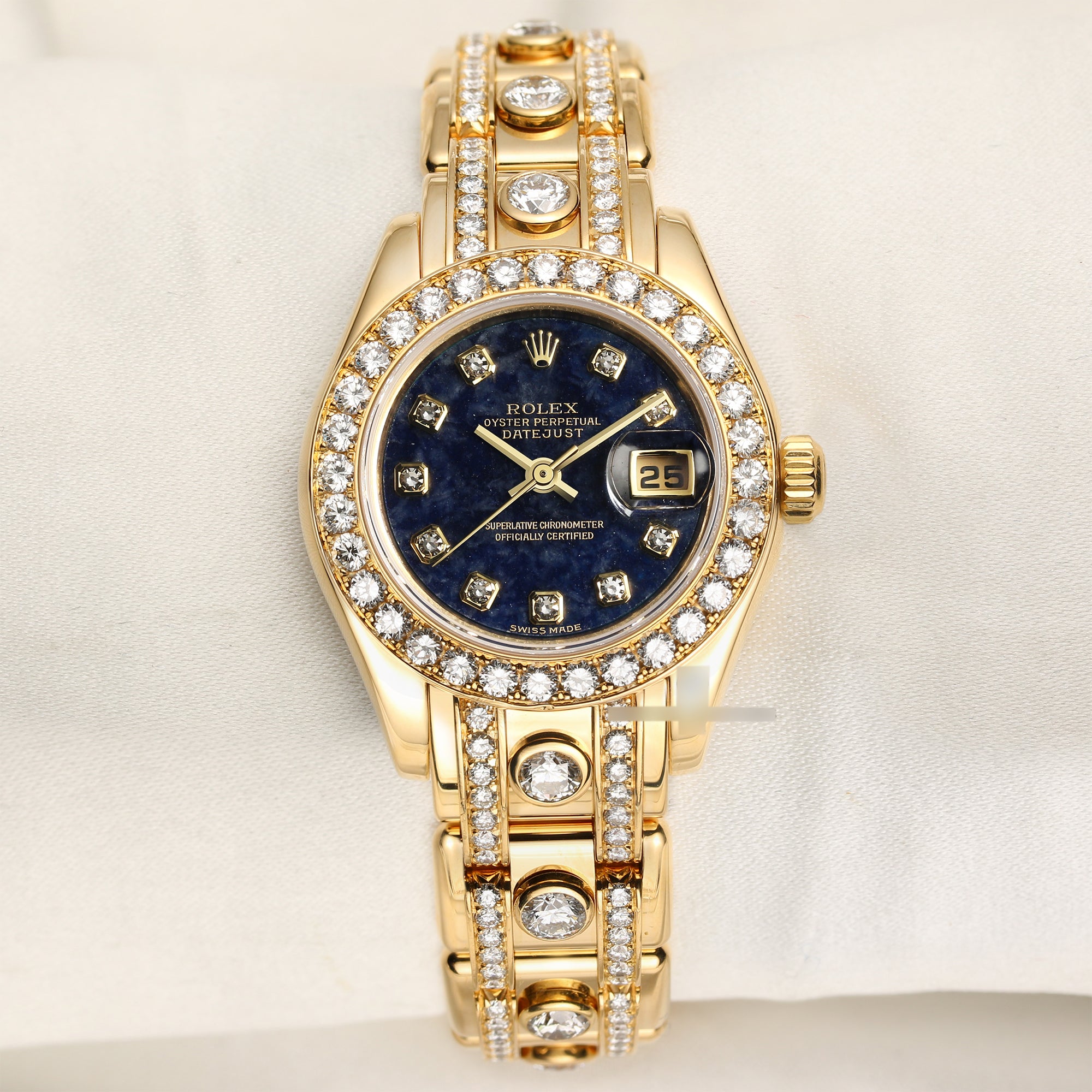 Rolex-Lady-DateJust-Pearlmaster-80298-Diamond-Aventurine-18K-Yellow-Gold-Second-Hand-Watch-Collectors-1