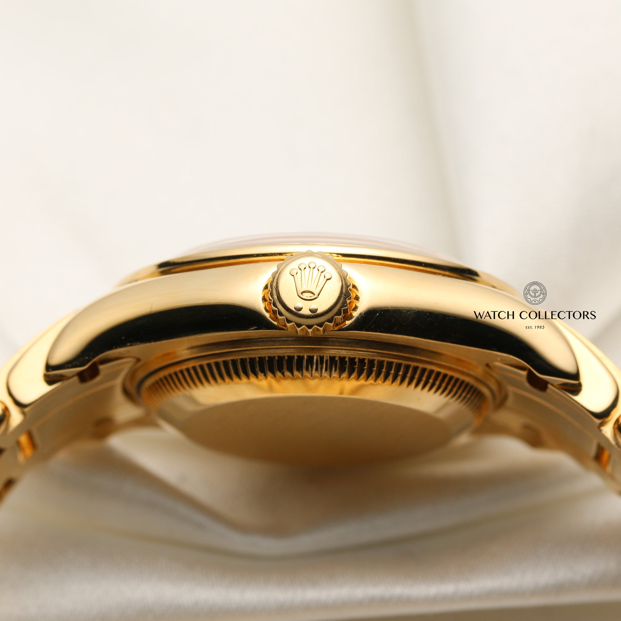 Rolex Lady DateJust Pearlmaster 80298 Diamond Aventurine 18K Yellow Gold Second Hand Watch Collectors 6