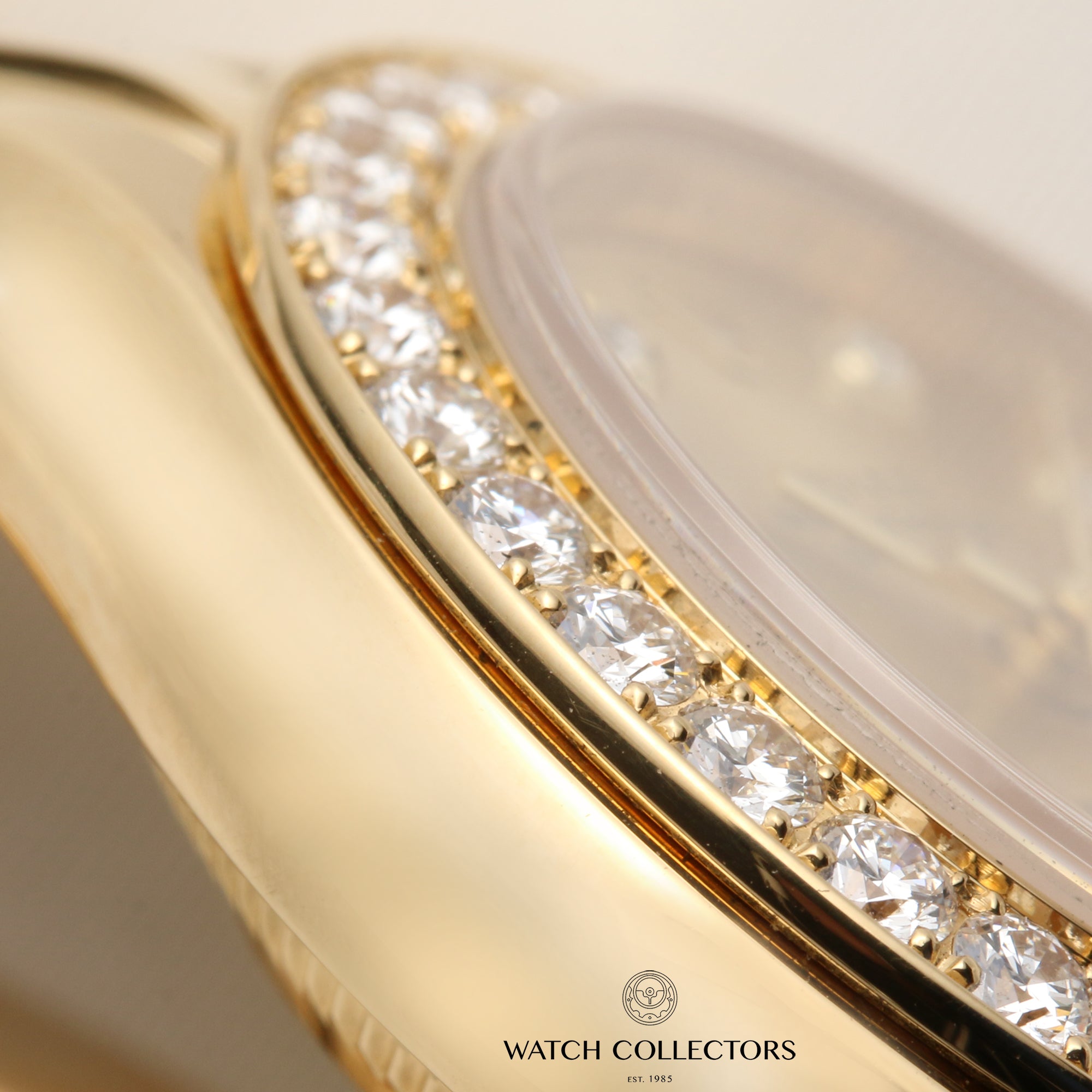 Rolex Lady DateJust Pearlmaster 80298 Diamond Bezel 18K Yellow Gold Second Hand Watch Collectors 5