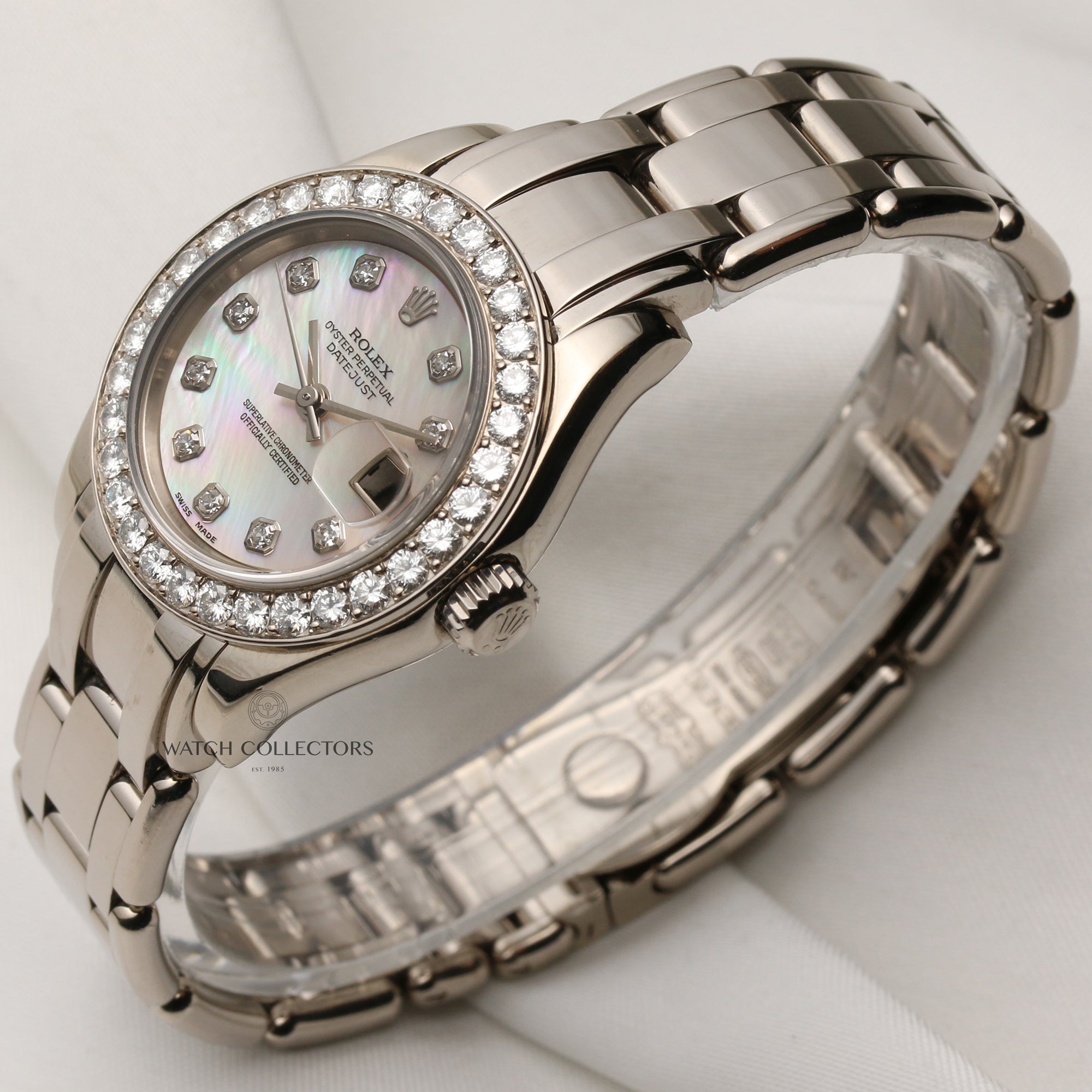 Rolex-Lady-DateJust-Pearlmaster-80299-18K-White-Gold-Second-Hand-Watch-Collectors-3