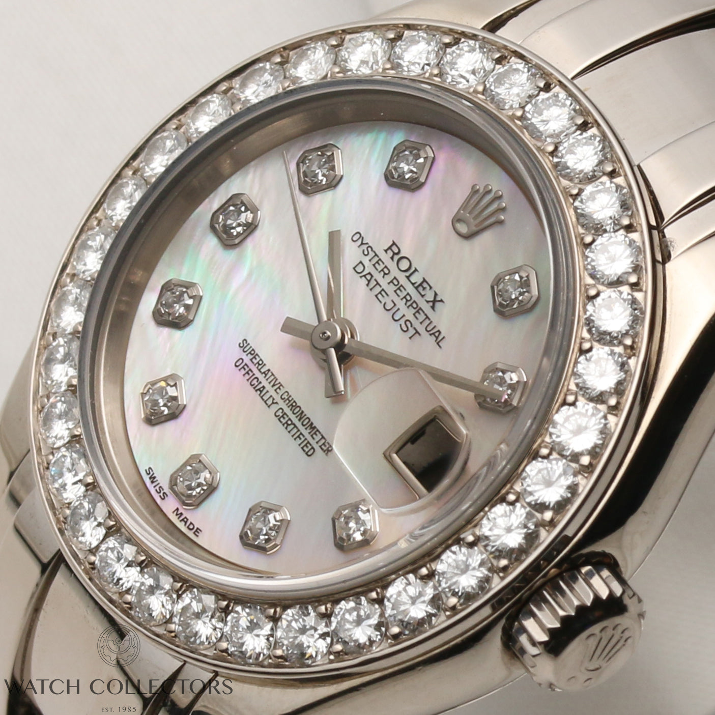 Rolex-Lady-DateJust-Pearlmaster-80299-18K-White-Gold-Second-Hand-Watch-Collectors-4