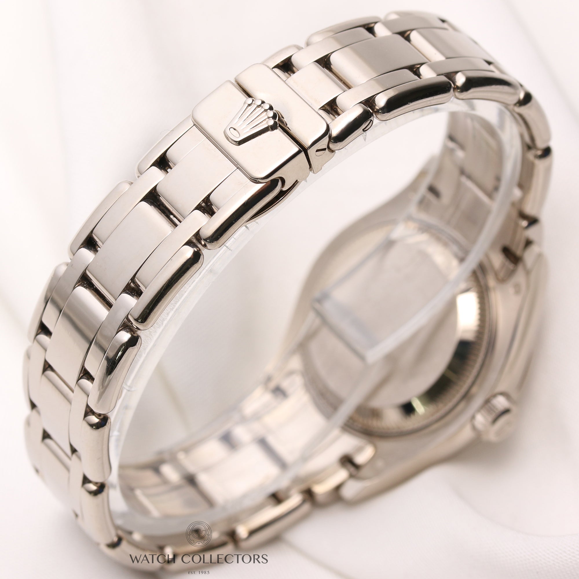 Rolex-Lady-DateJust-Pearlmaster-80299-Diamond-Bezel-18K-White-Gold-Second-Hand-Watch-Collectors-6