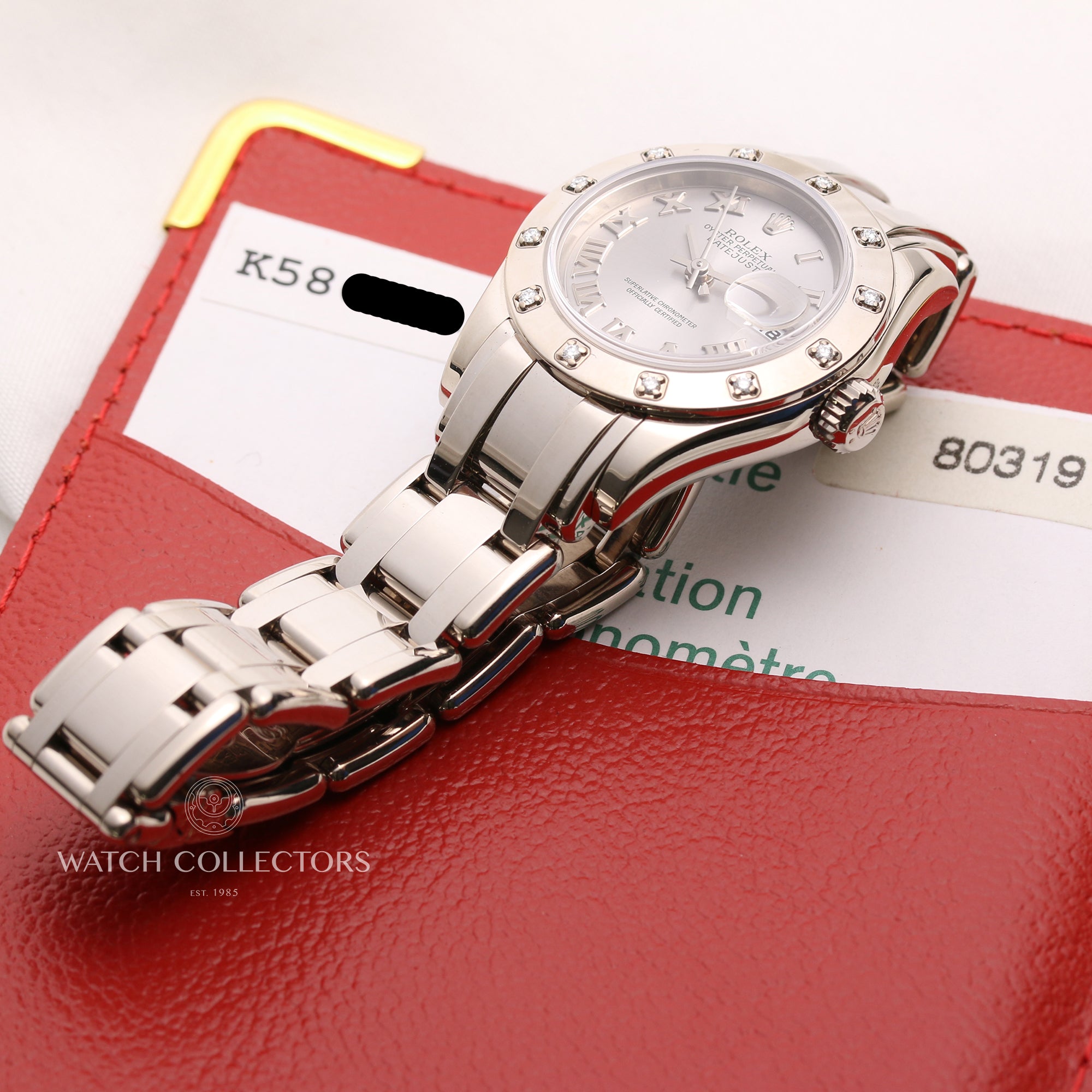 Rolex-Lady-DateJust-Pearlmaster-80299-Diamond-Bezel-18K-White-Gold-Second-Hand-Watch-Collectors-8