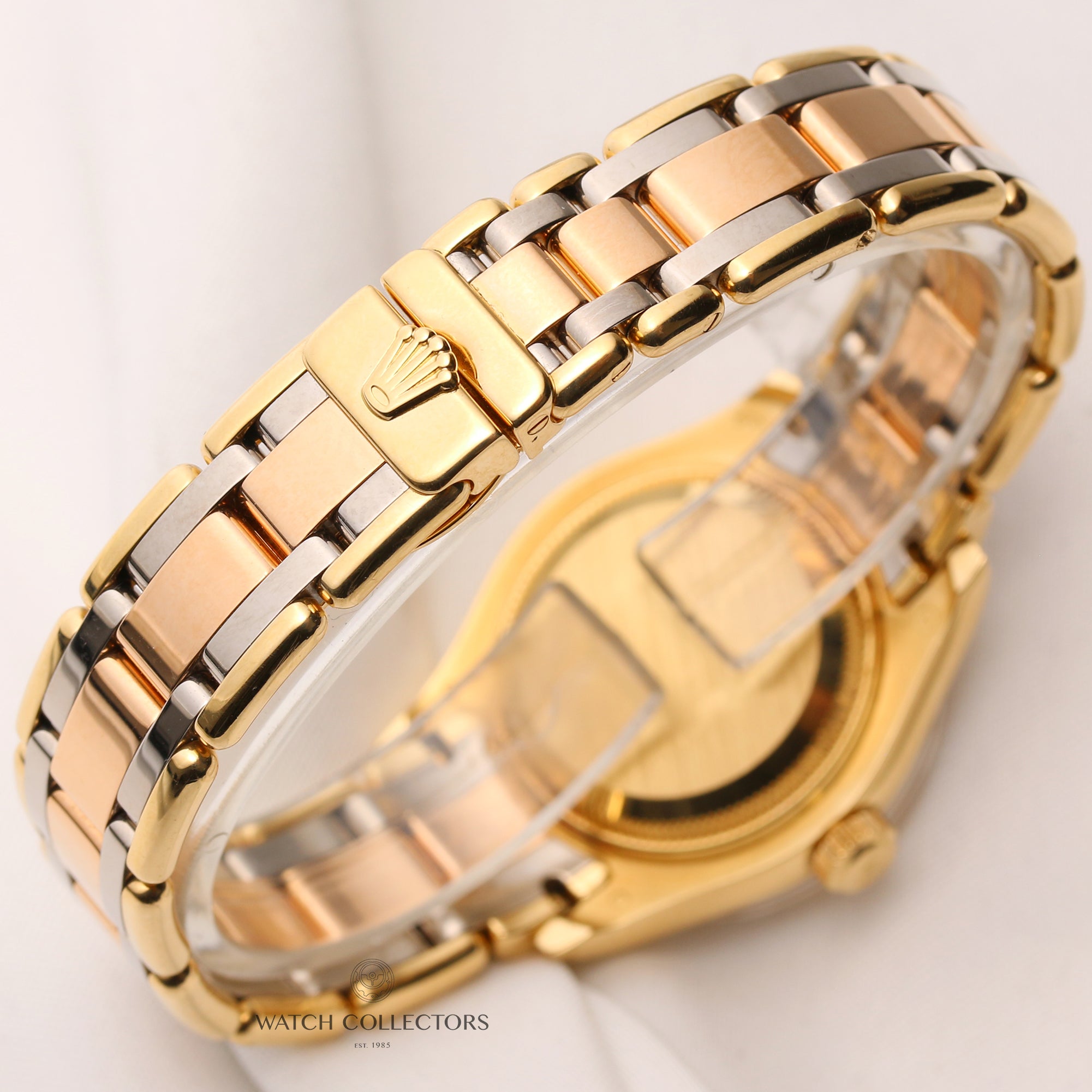 Rolex-Lady-DateJust-Pearlmaster-80318-18K-Tridor-12-Point-Diamond-Bezel-MOP-Dial-Second-Hand-Watch-Collectors-7