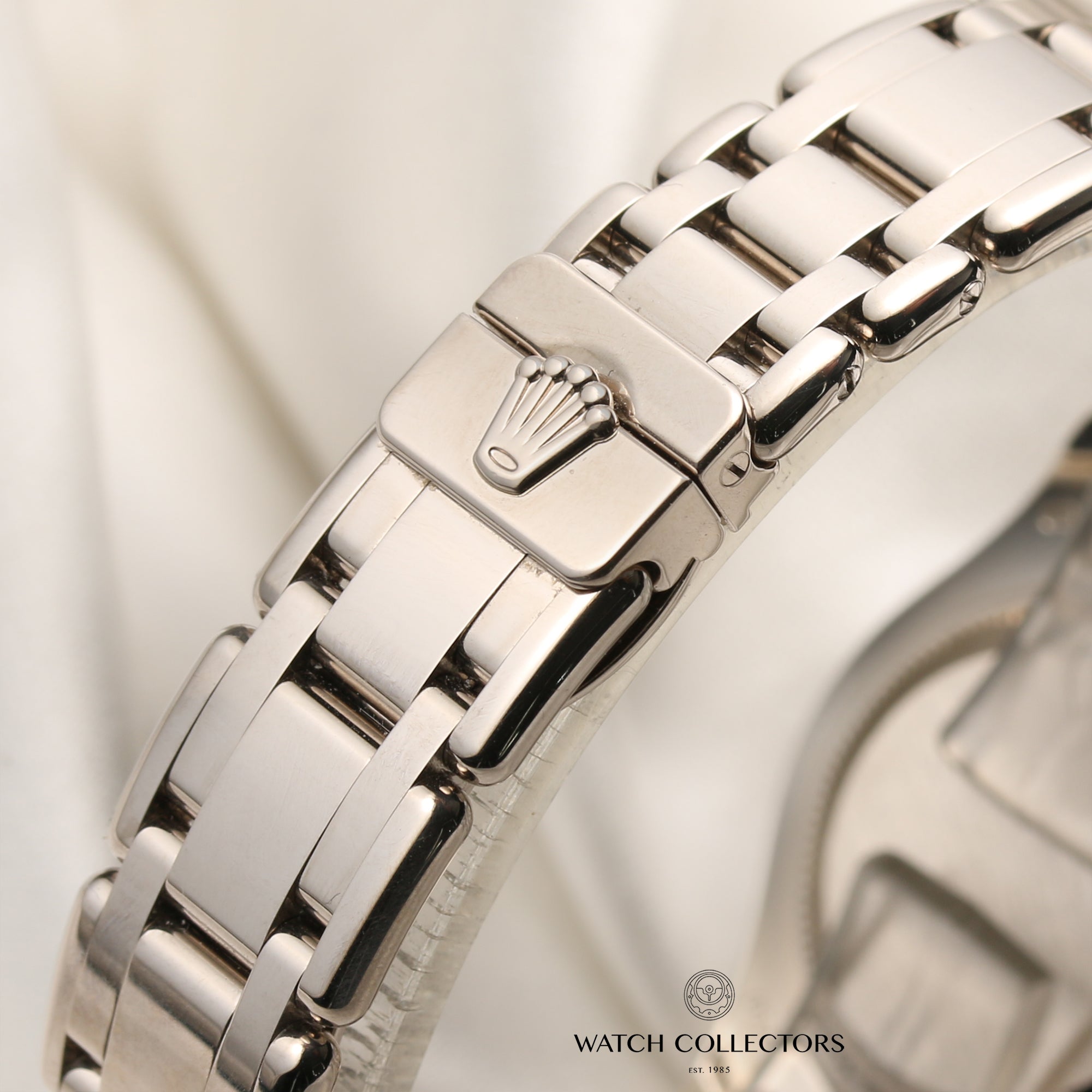 Rolex Lady DateJust Pearlmaster 80319 18K White Gold Diamond Bezel MOP Dial Second Hand Watch Collectors 10