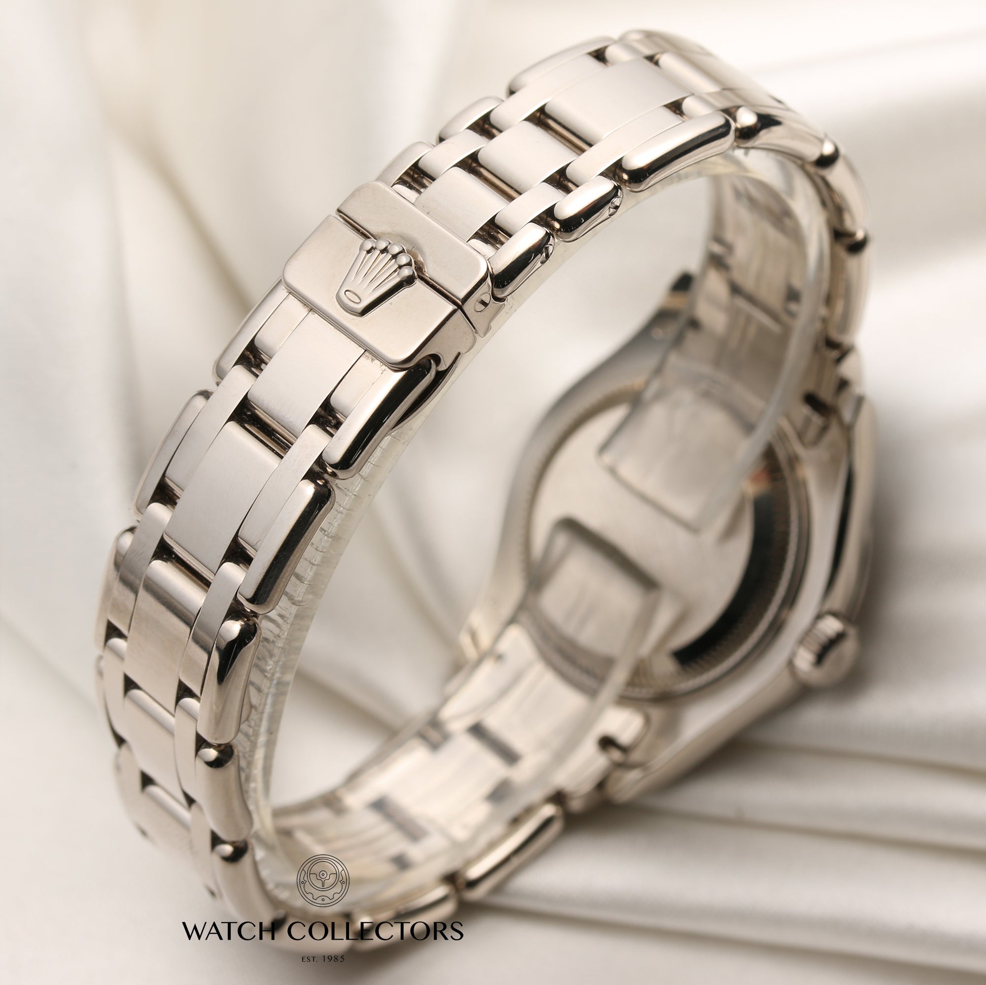 Rolex Lady DateJust Pearlmaster 80319 18K White Gold Diamond Bezel MOP Dial Second Hand Watch Collectors 8
