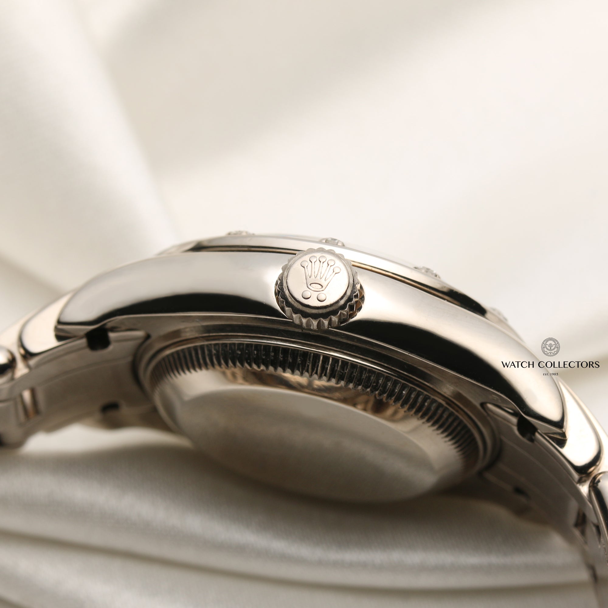 Rolex Lady DateJust Pearlmaster 80319 18K White Gold Diamond Second Hand Watch Collectors 6