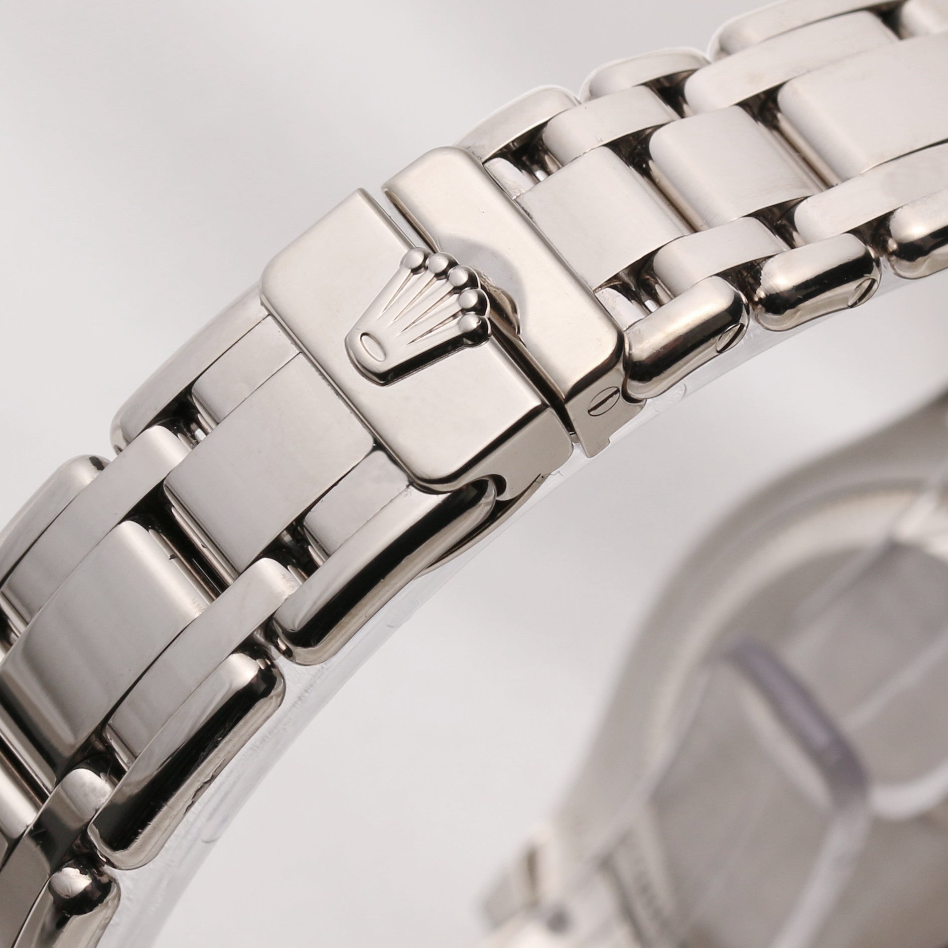 Rolex Lady DateJust Pearlmaster 80399 2 18K White Gold 12 point Diamond Bezel Second Hand Watch Collectors 6