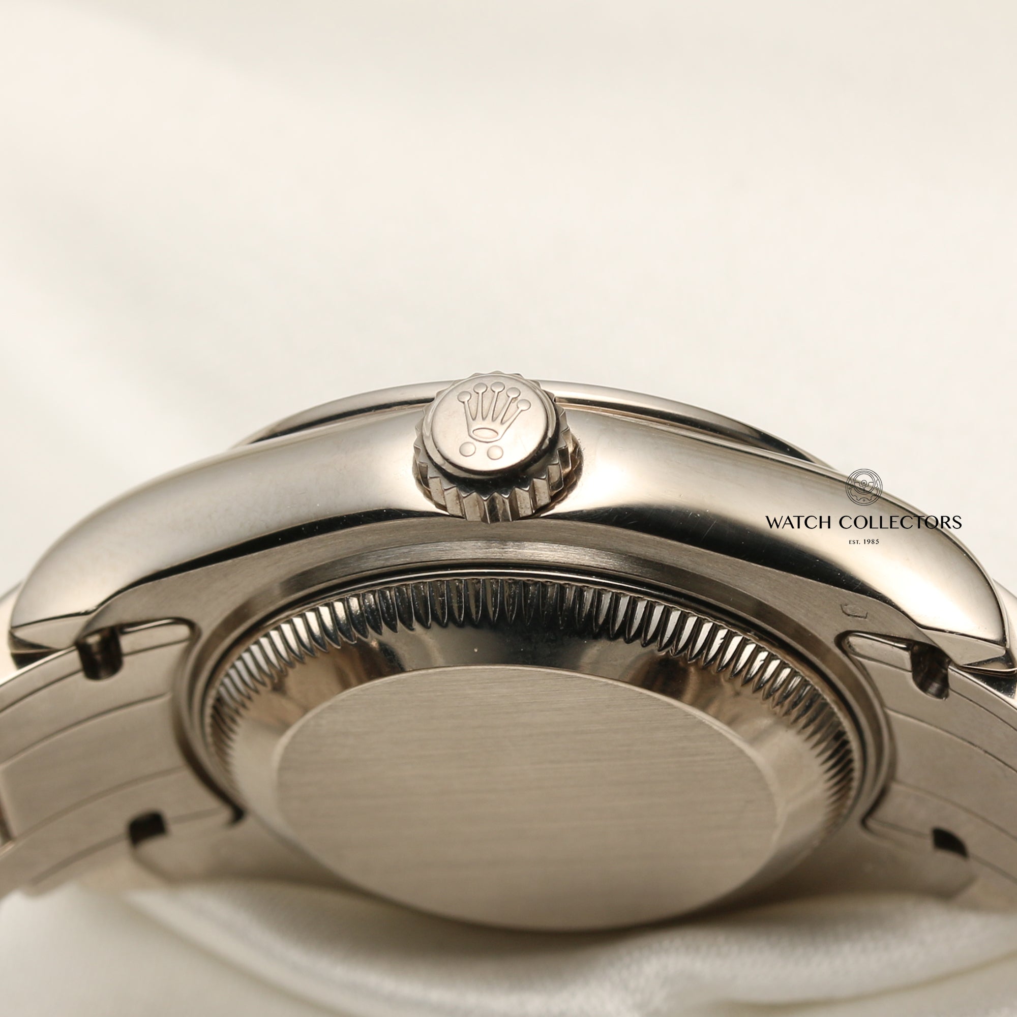 Rolex Lady DateJust Pearlmaster Diamond MOP 18K White Gold Second Hand Watch Collectors 6