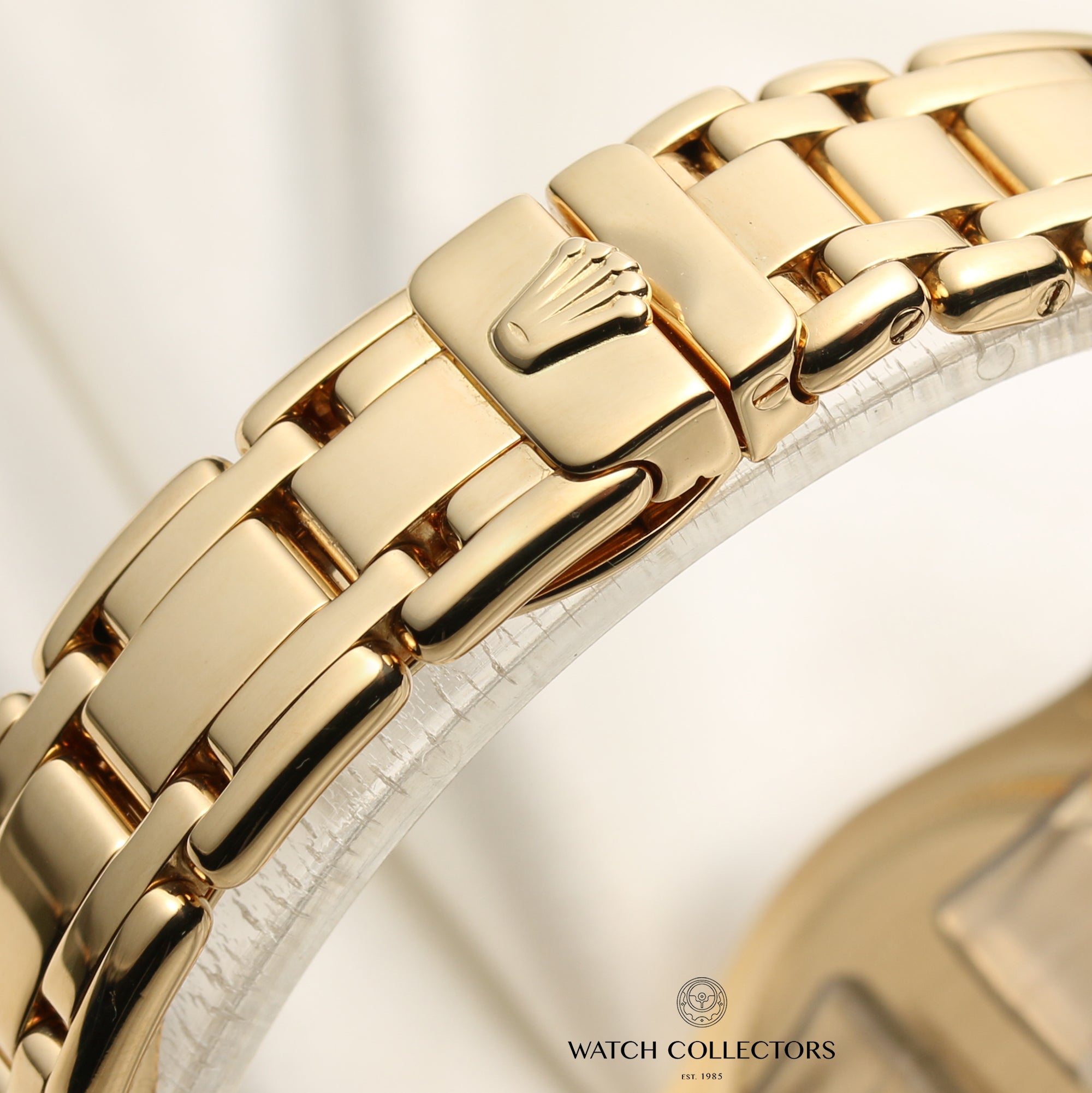 Rolex Lady DateJust Pearlmaster Princess Cut Diamond Bezel 18K Yellow Gold Second Hand Watch Collectors 10