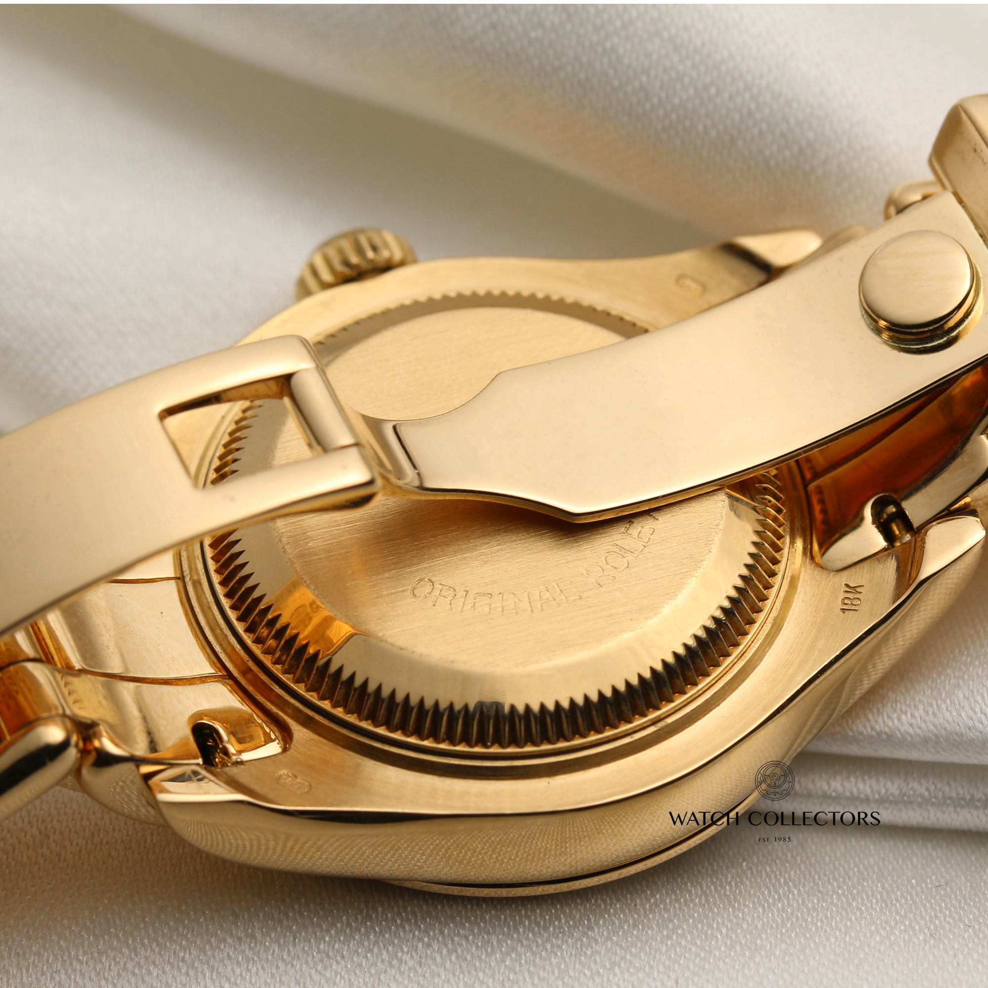 Rolex Lady DateJust Pearlmaster Princess Cut Diamond Bezel 18K Yellow Gold Second Hand Watch Collectors 9