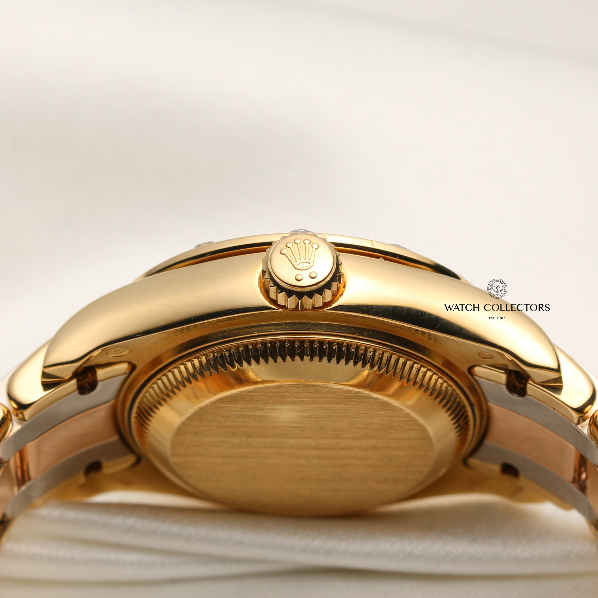 Rolex Lady DateJust Pearlmaster Tridor 80318 18K Gold Diamond Second Hand Watch Collectors 5