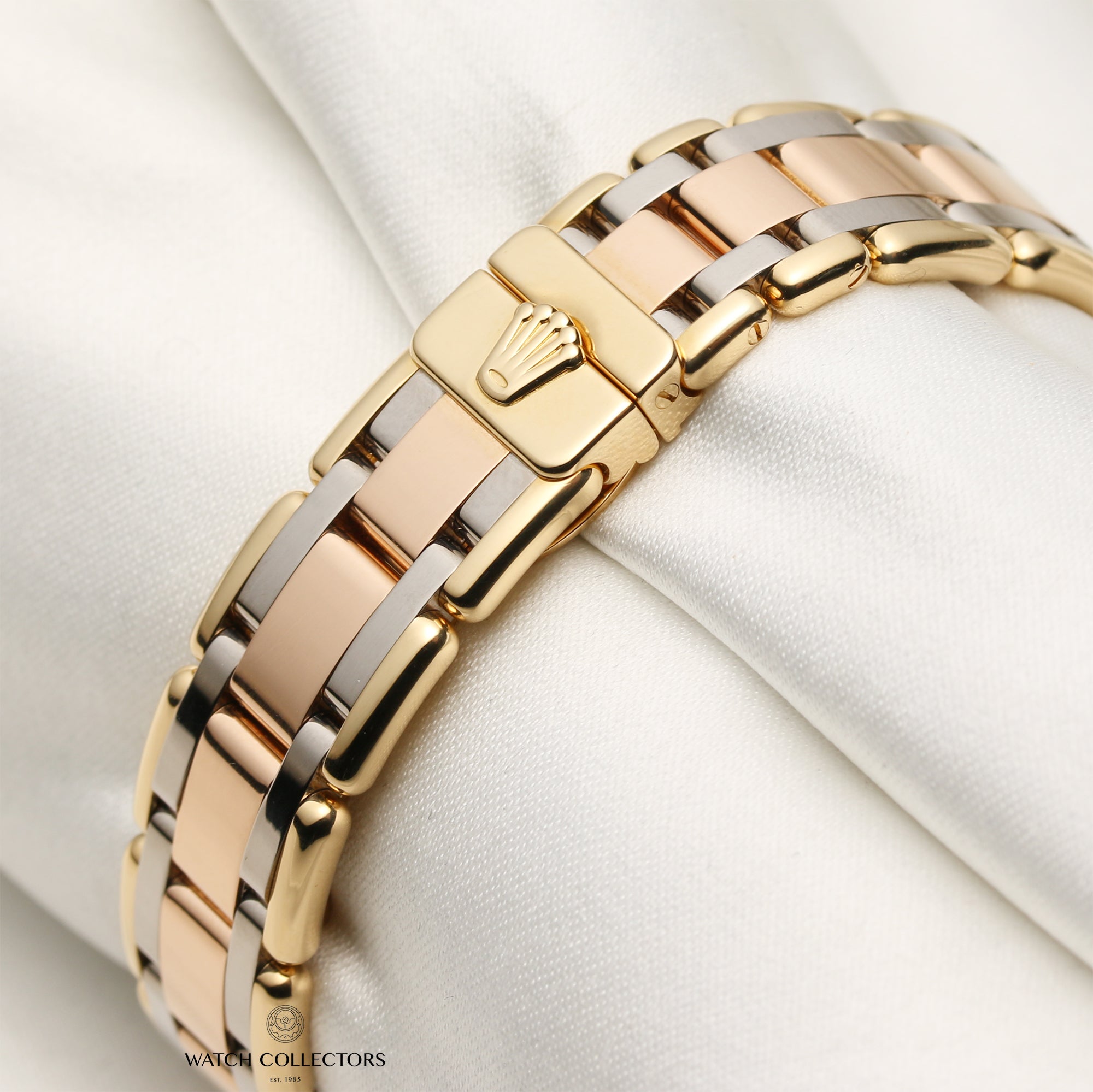 Rolex Lady DateJust Pearlmaster Tridor 80318 18K Gold Diamond Second Hand Watch Collectors 7