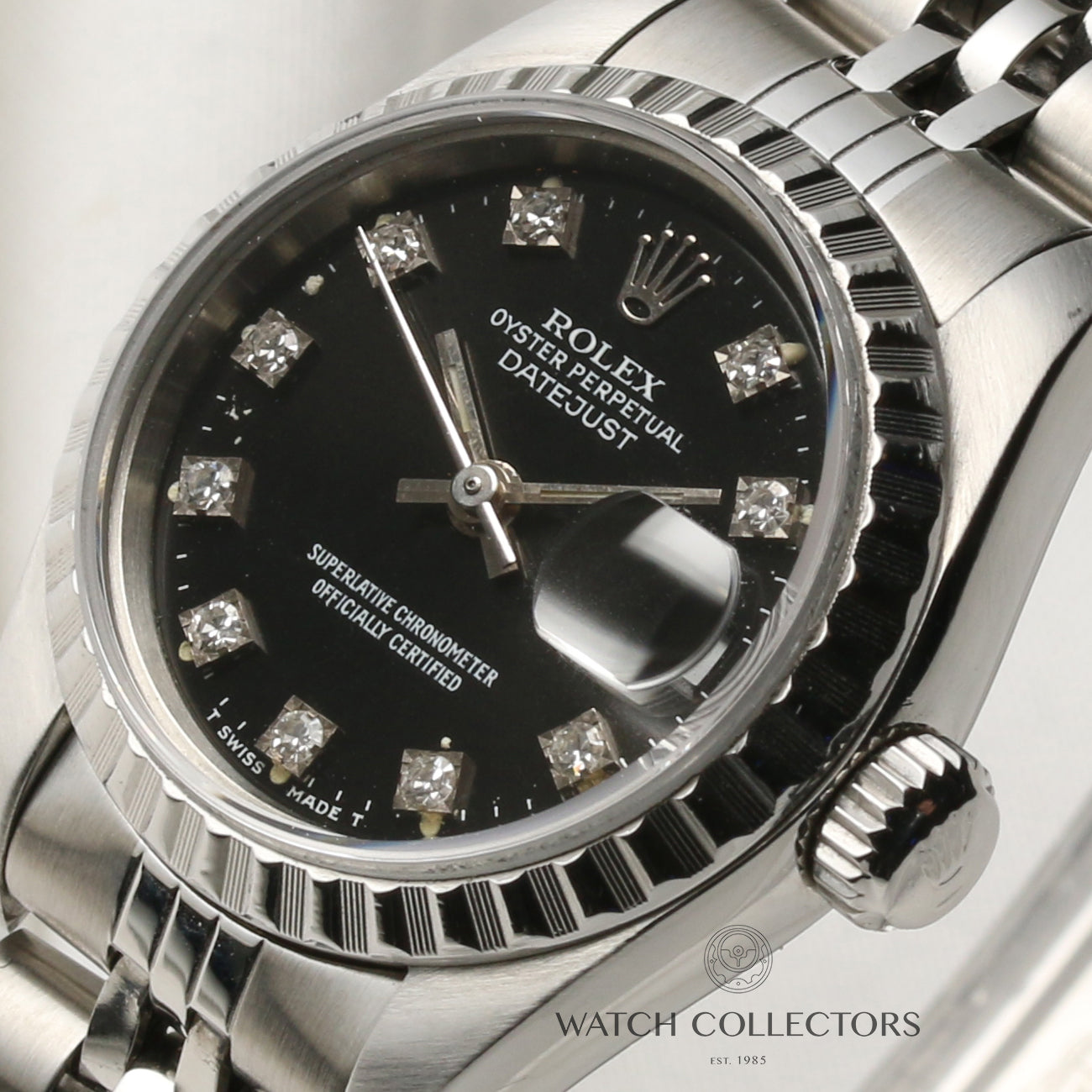Rolex-Lady-DateJust-Stainless-Steel-Second-Hand-Watch-Collectors-4