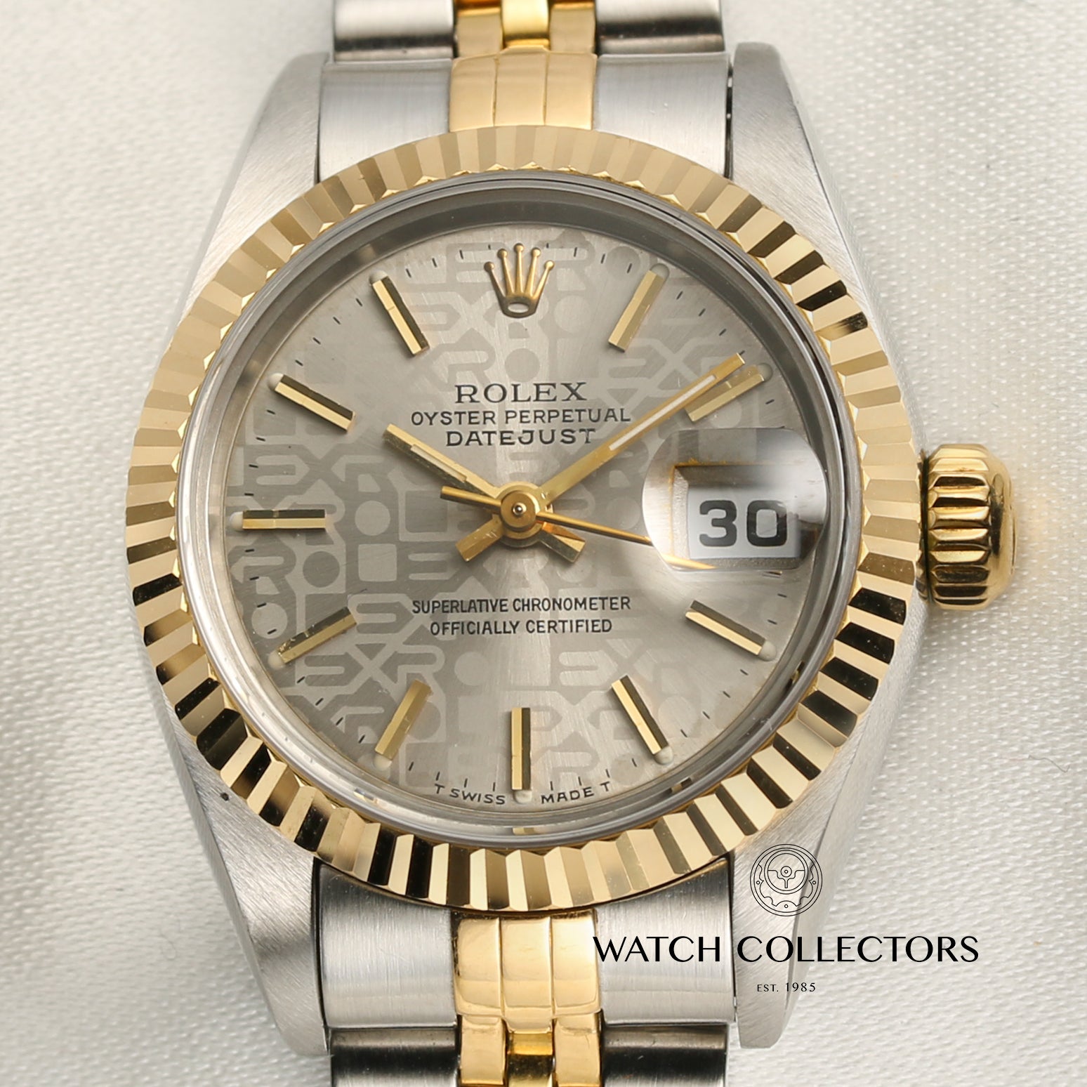 Rolex Lady DateJust Steel & Gold Silver Jubilee Dial Second Hand Watch Collectors 2