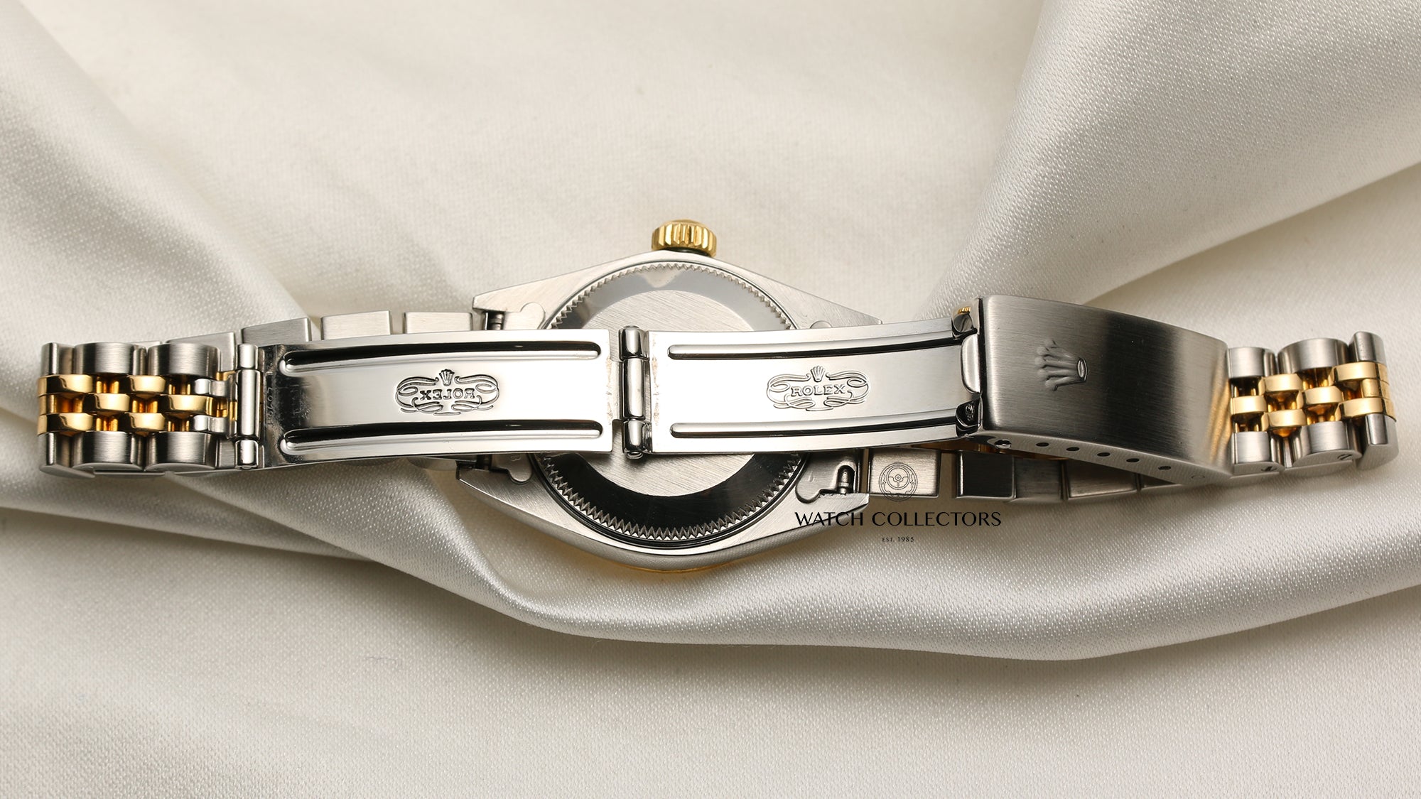 Rolex Lady DateJust Steel & Gold Silver Jubilee Dial Second Hand Watch Collectors 6