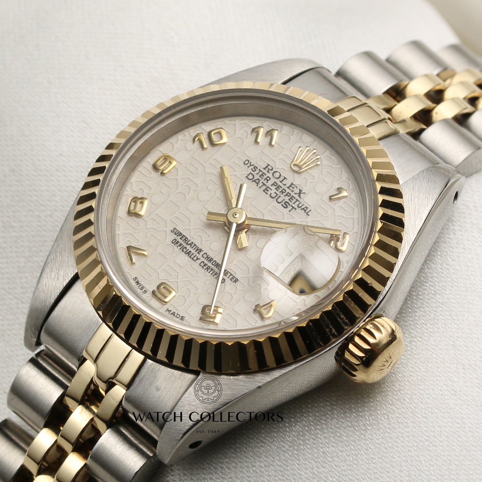 Rolex Lady DateJust Steel & Gold White Jubilee Dial Second Hand Watch Collectors 4
