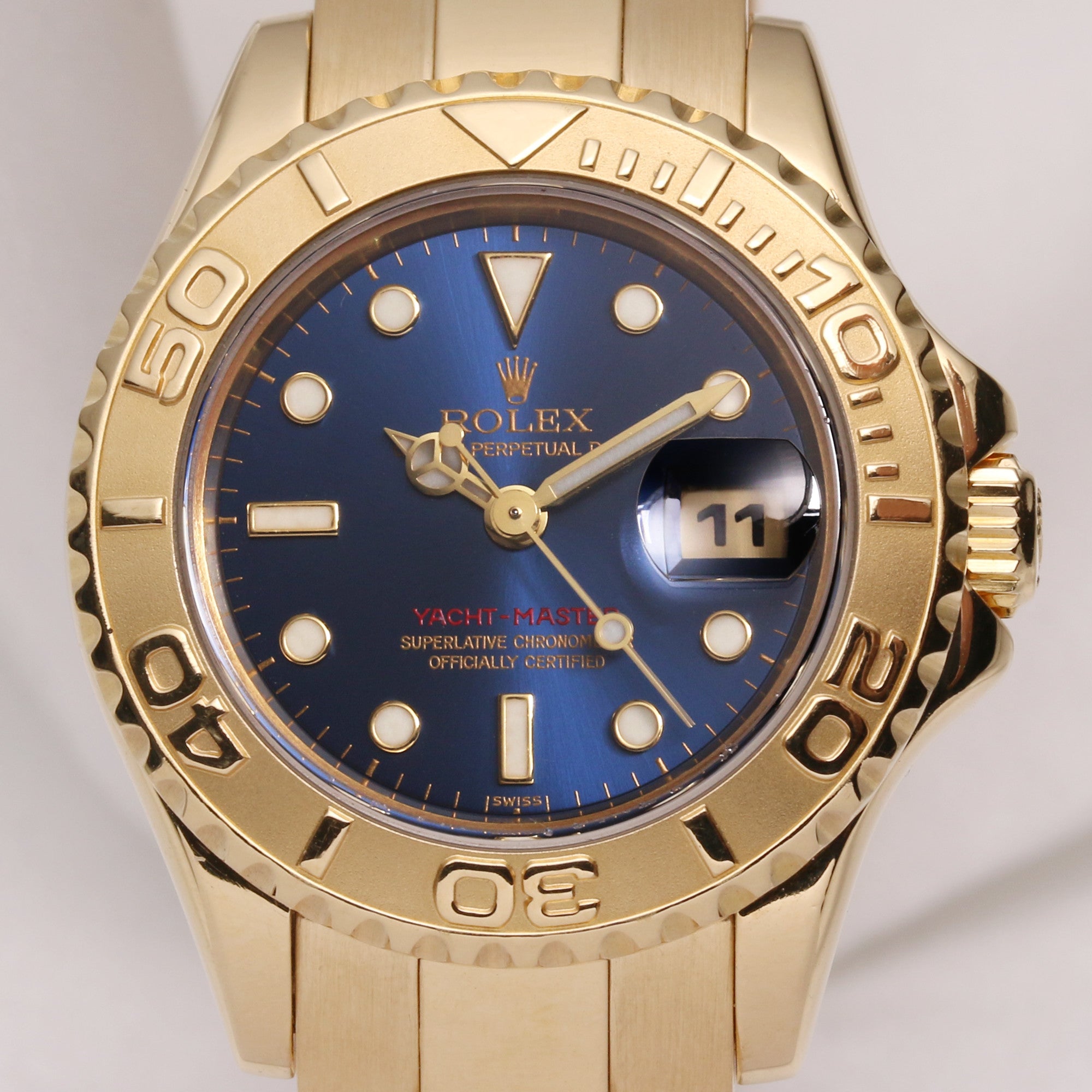 Rolex Lady Yacht-Master 69628 18K Yellow Gold Second Hand Watch Collectors 2