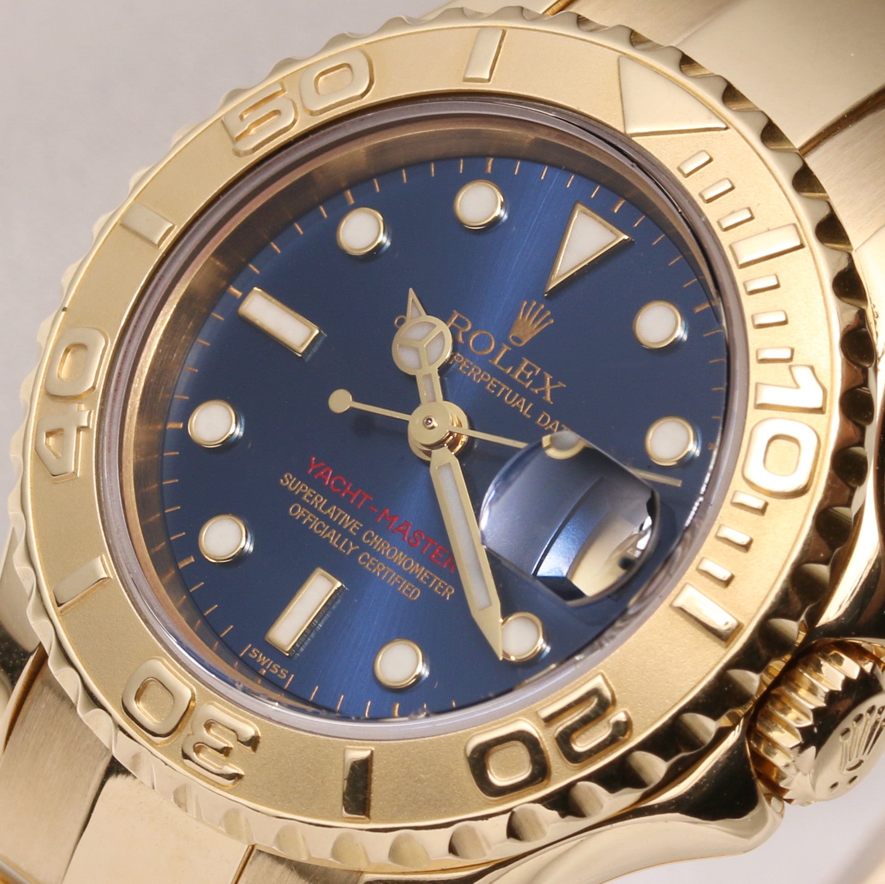 Rolex Lady Yacht-Master 69628 18K Yellow Gold Second Hand Watch Collectors 4