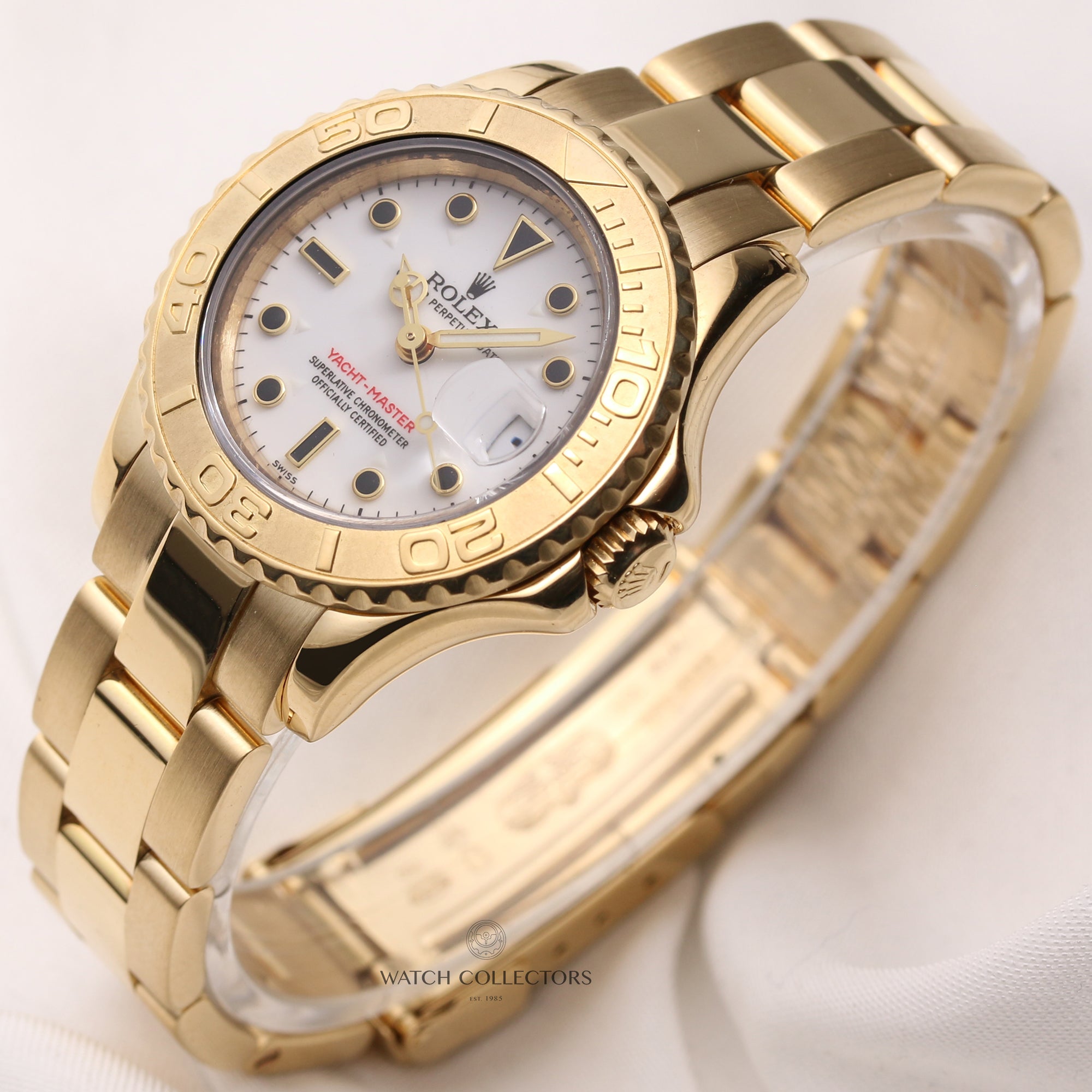 Rolex-Lady-Yachtmaster-69628-18K-Yellow-Gold-Second-Hand-Watch-Collectors-3