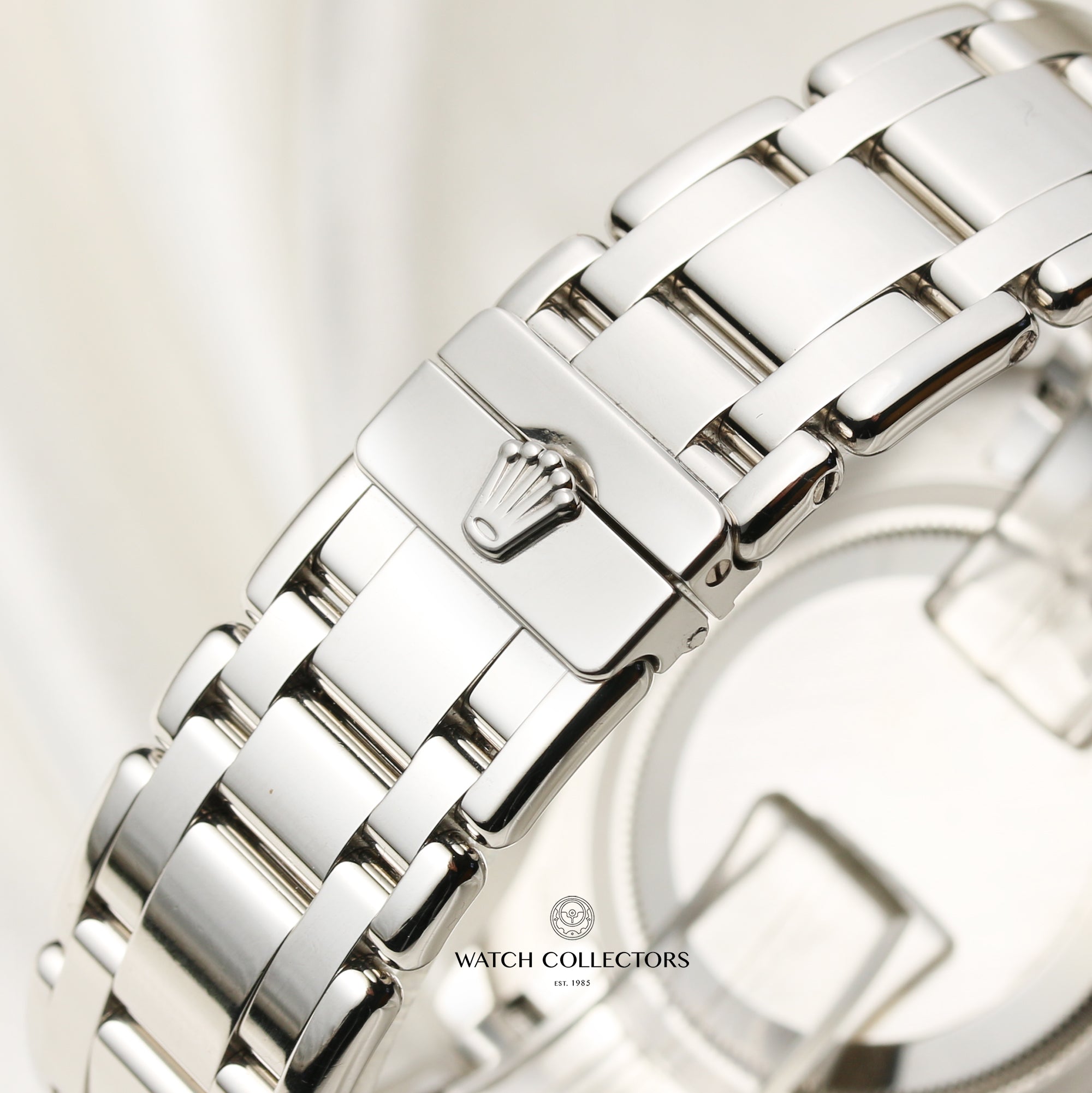 Rolex Masterpiece Day-Date Pearlmaster 18946 Platinum Diamond Bezel Ice Dial Second Hand Watch Collectors 10