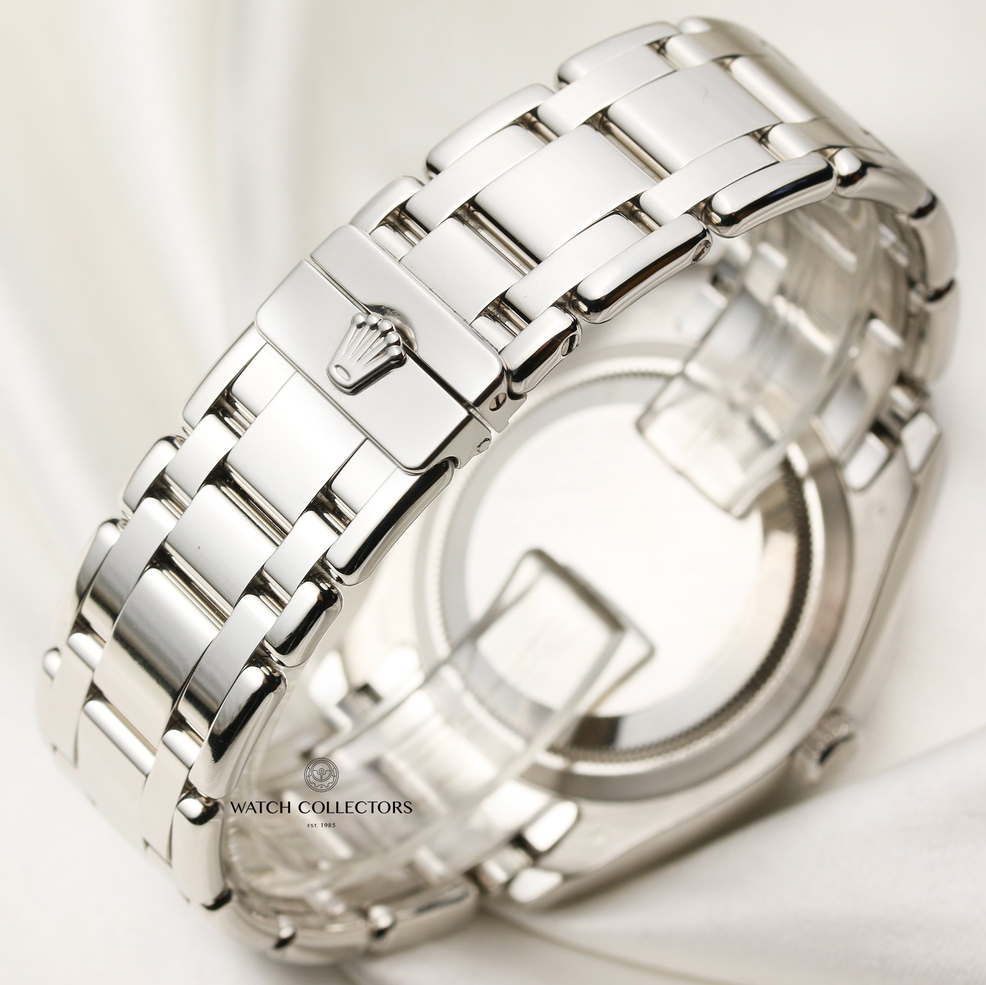 Rolex Masterpiece Day-Date Pearlmaster 18946 Platinum Diamond Bezel Ice Dial Second Hand Watch Collectors 8