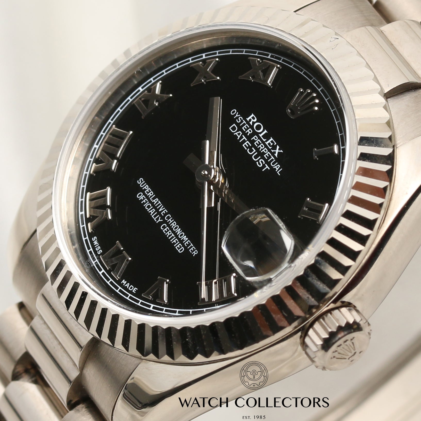 Rolex Mid-Size DateJust 178279 18K White Gold Second Hand Watch Collectors 4