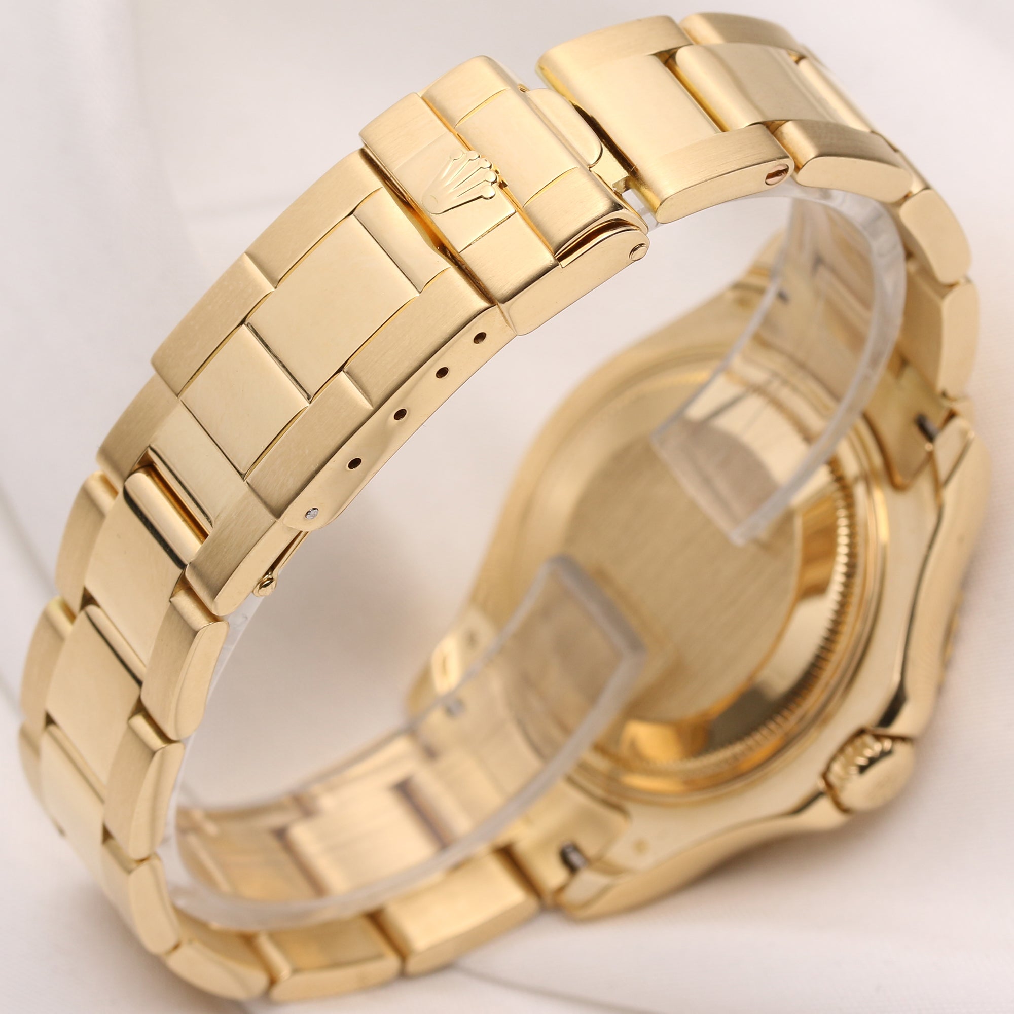 Rolex Mid-Size Yachtmaster 68628 18K Yellow Gold Second Hand Watch Collectors 5