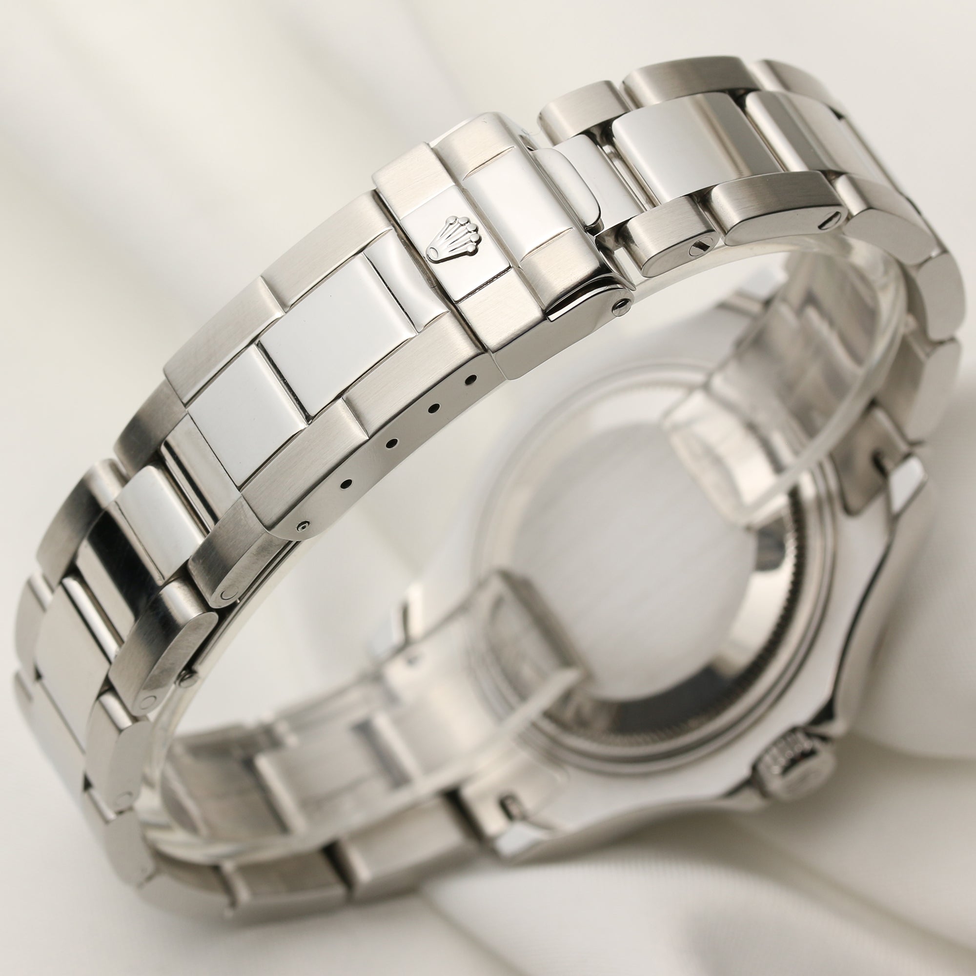 Rolex MidSize Yacht-Master Stainless Steel & Platinum Second Hand Watch Collectors 5