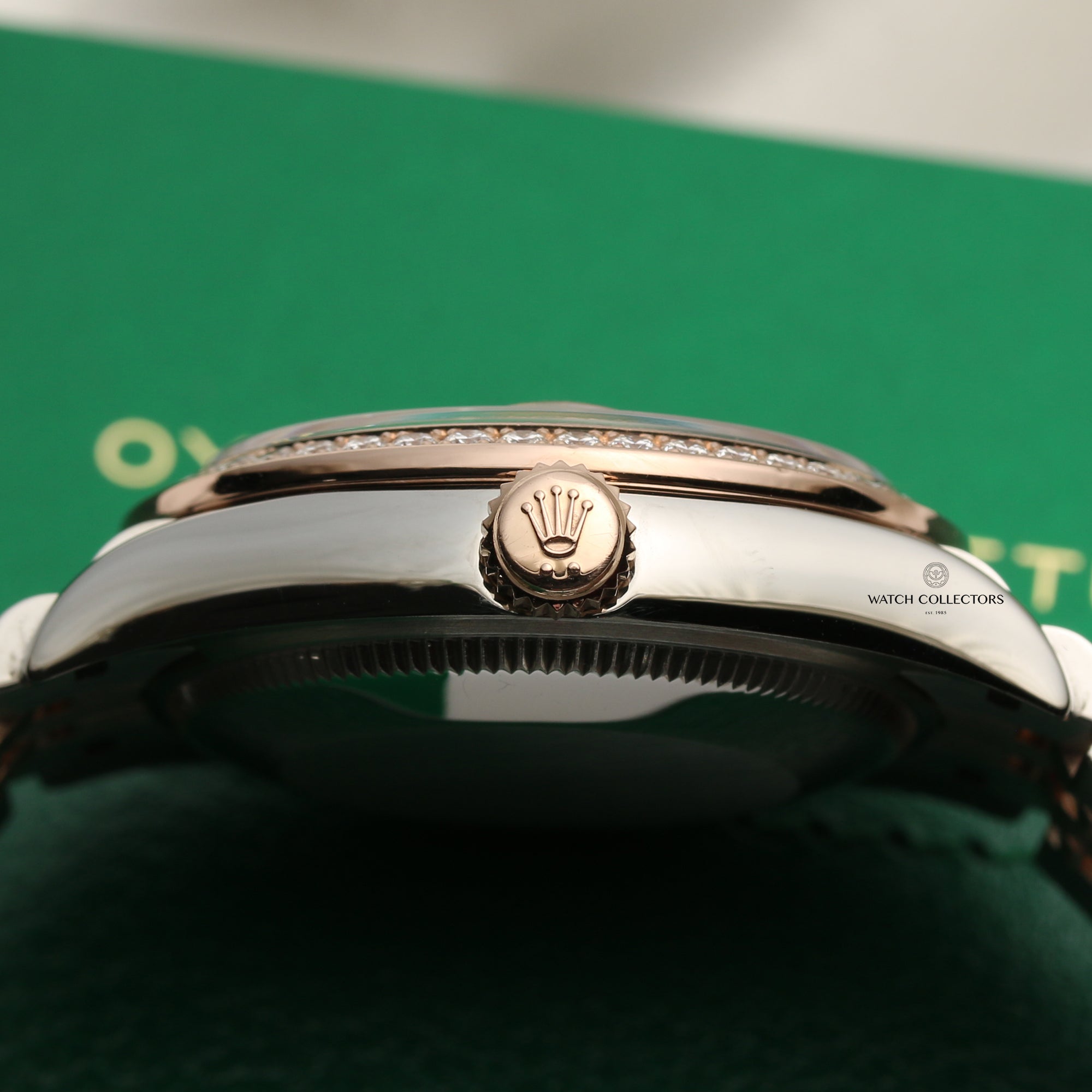 Rolex Midsize DateJust 278381RBR Steel & Rose Gold Diamond Dial & Bezel Second Hand Watch Collectors 5