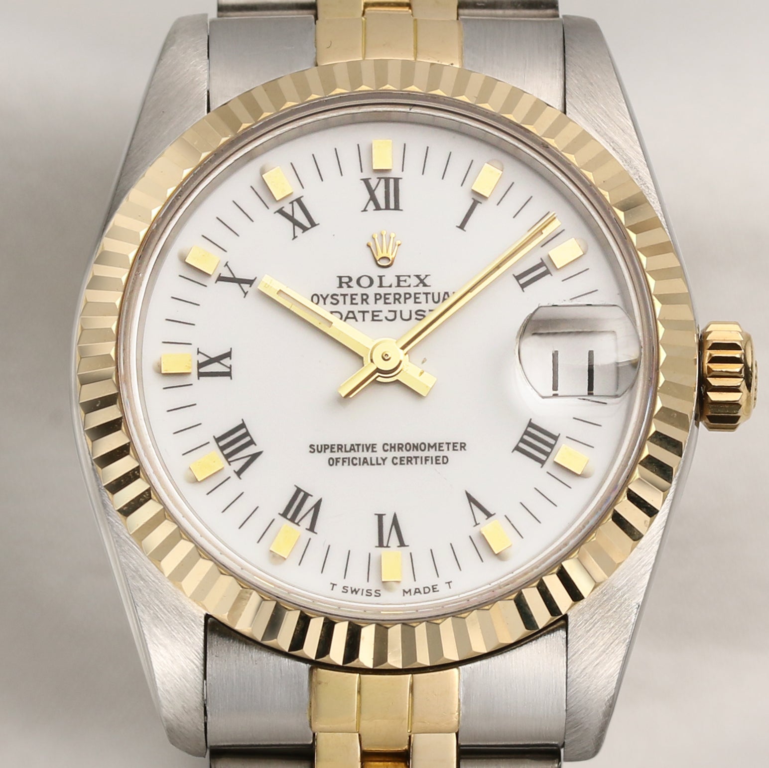 Rolex Midsize DateJust 68173 Steel & Gold Second Hand Watch Collectors 2