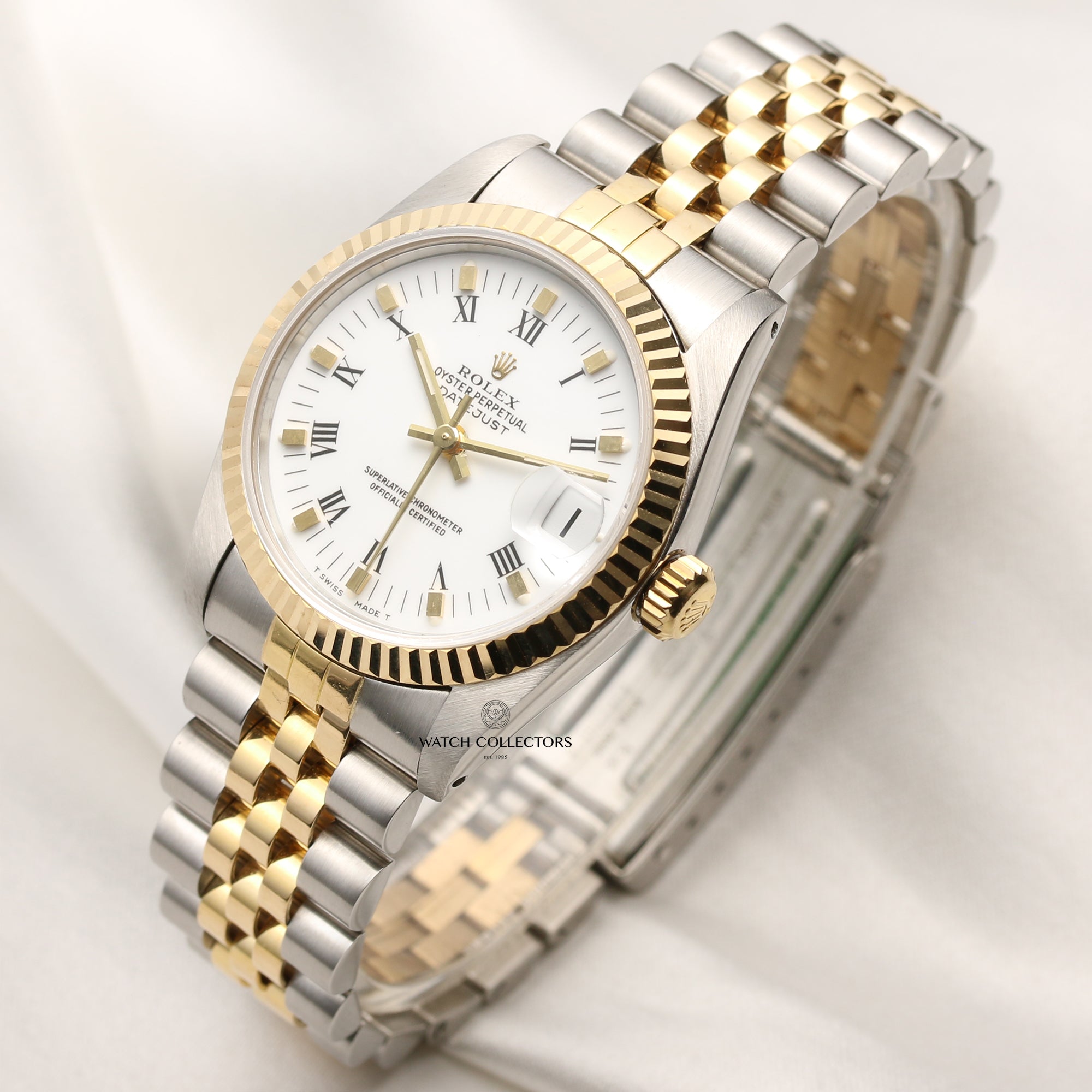 Rolex Midsize DateJust 68173 Steel & Gold Second Hand Watch Collectors 3