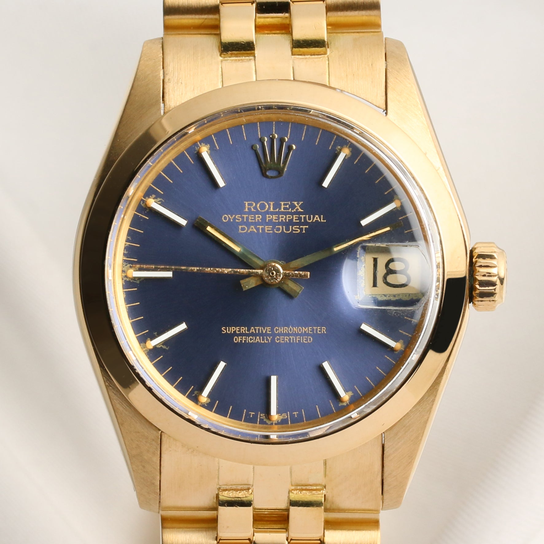 Rolex Midsize DateJust 6824 18K Yellow Gold Second Hand Watch Collectors 2