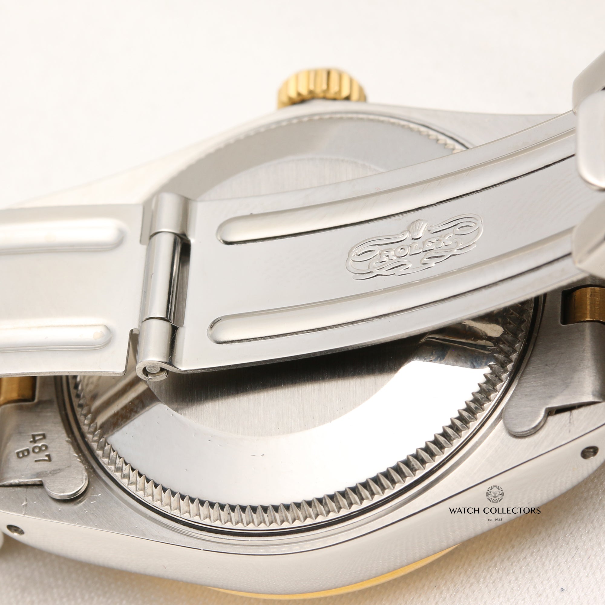 Rolex Midsize DateJust 68273 Steel & Gold Blue Degrading Diamond Dial Second Hand Watch Collectors 8