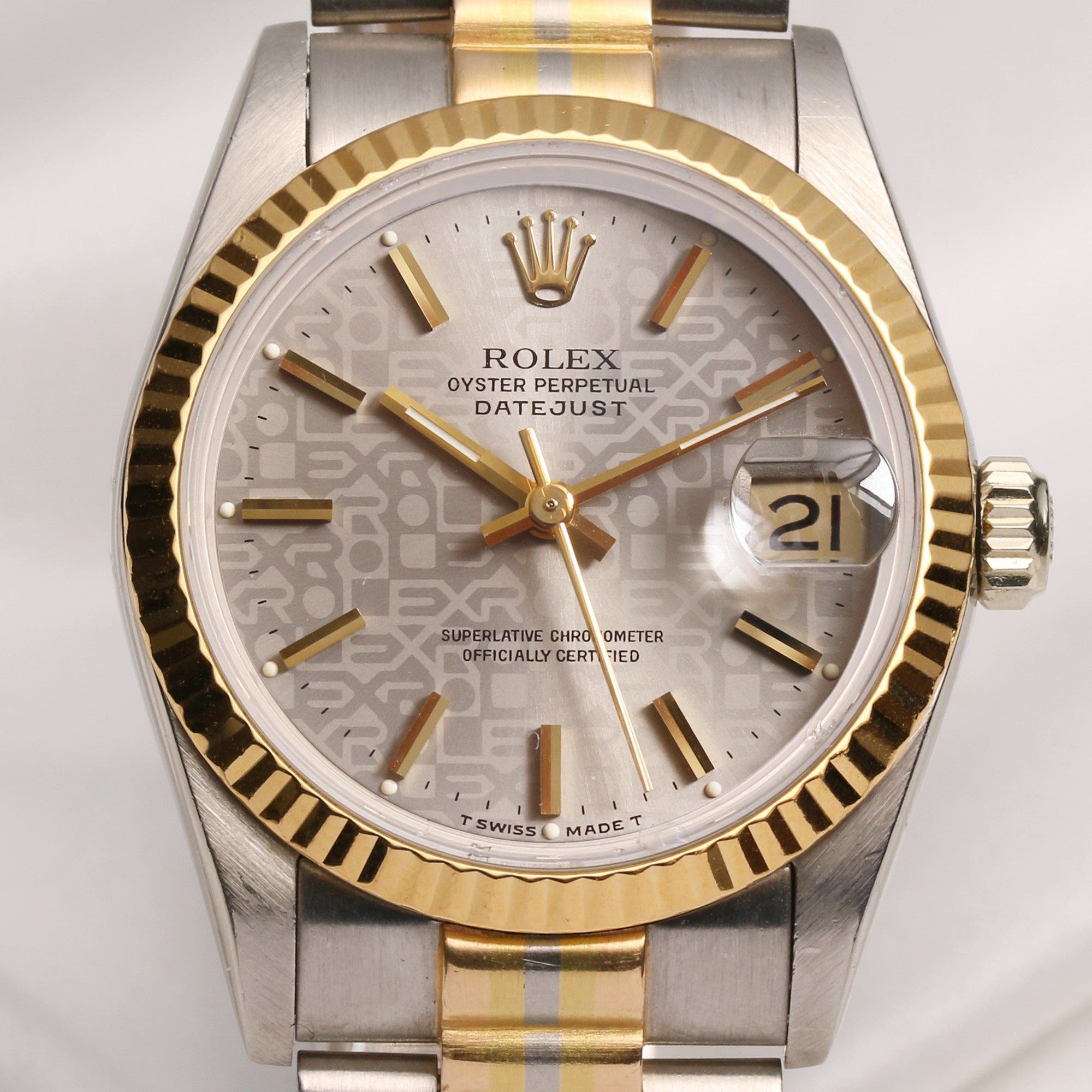 Rolex Midsize DateJust 68279B 18K Tridor Second Hand Watch Collectors 2