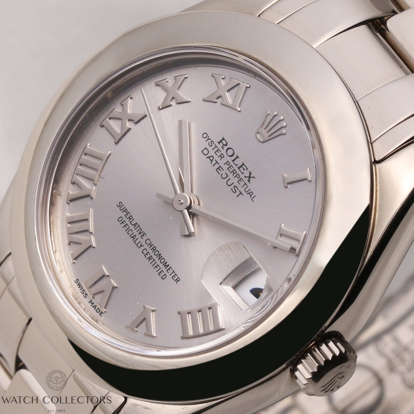 Rolex-Midsize-DateJust-Pearlmaster-18K-White-Gold-Second-Hand-Watch-Collectors-4