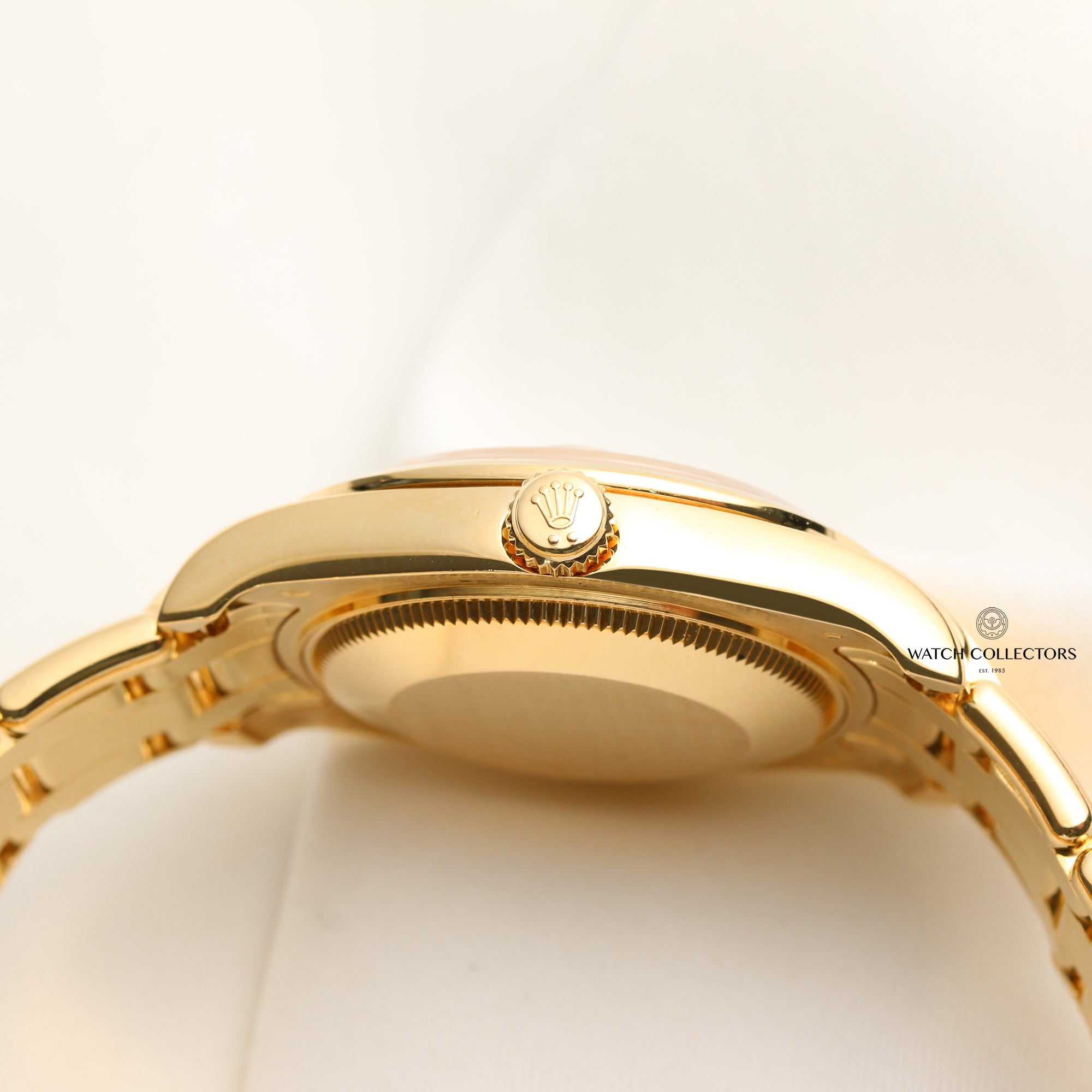 Rolex Midsize DateJust Pearlmaster 18K Yellow Gold Second Hand Watch Collectors 5