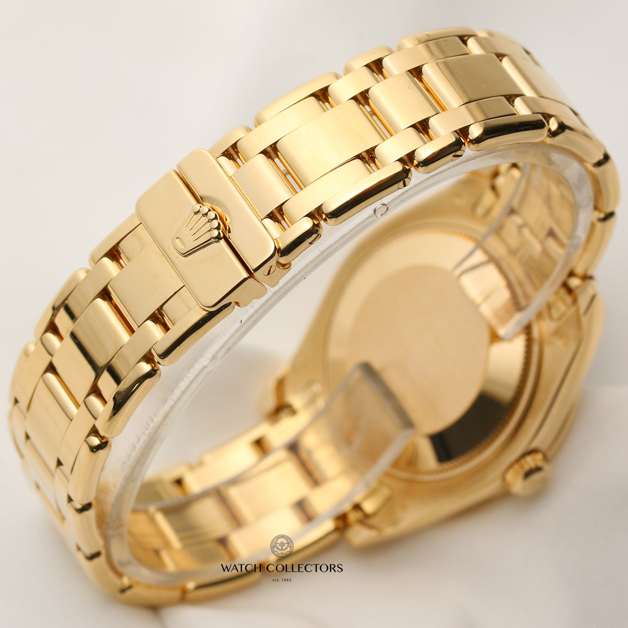 Rolex Midsize DateJust Pearlmaster 18K Yellow Gold Second Hand Watch Collectors 6