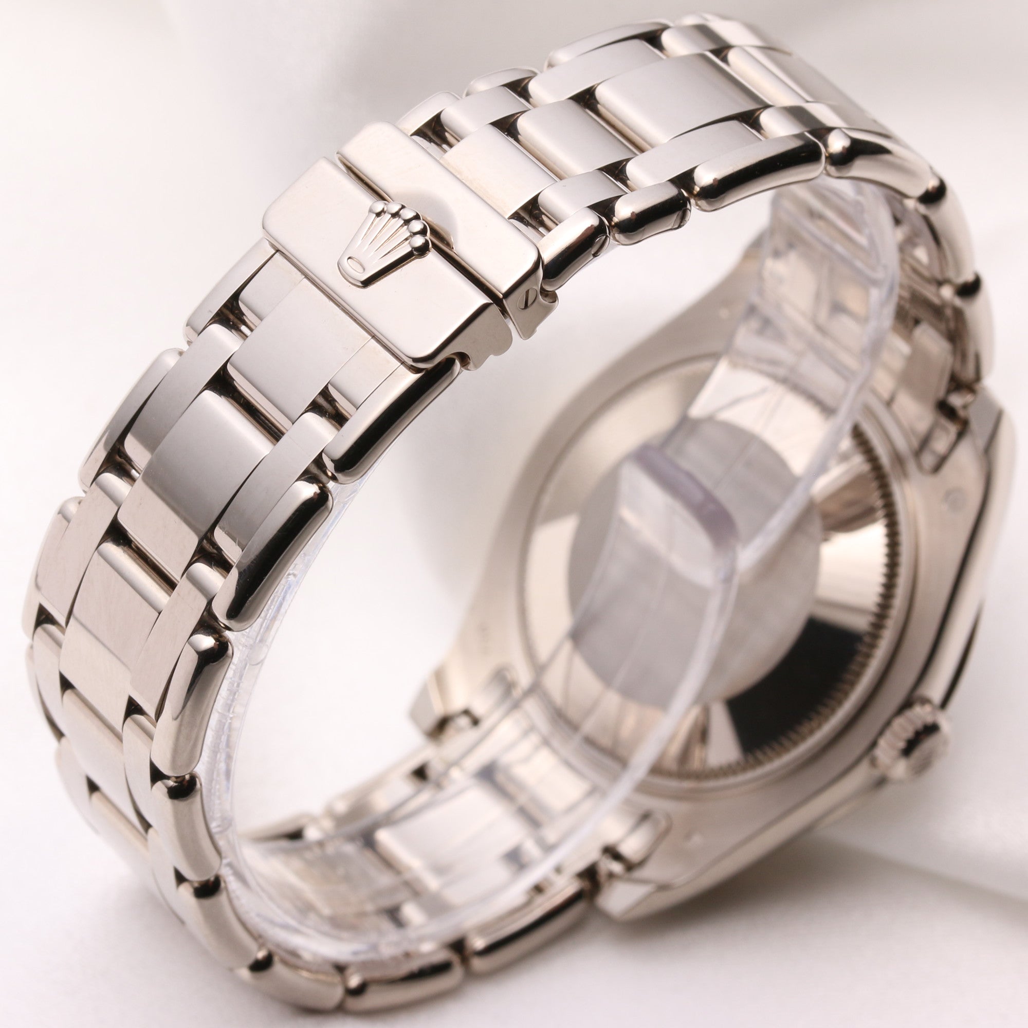 Rolex Midsize DateJust Pearlmaster 81319 Diamond 18K White Gold Second Hand Watch Collectors 5