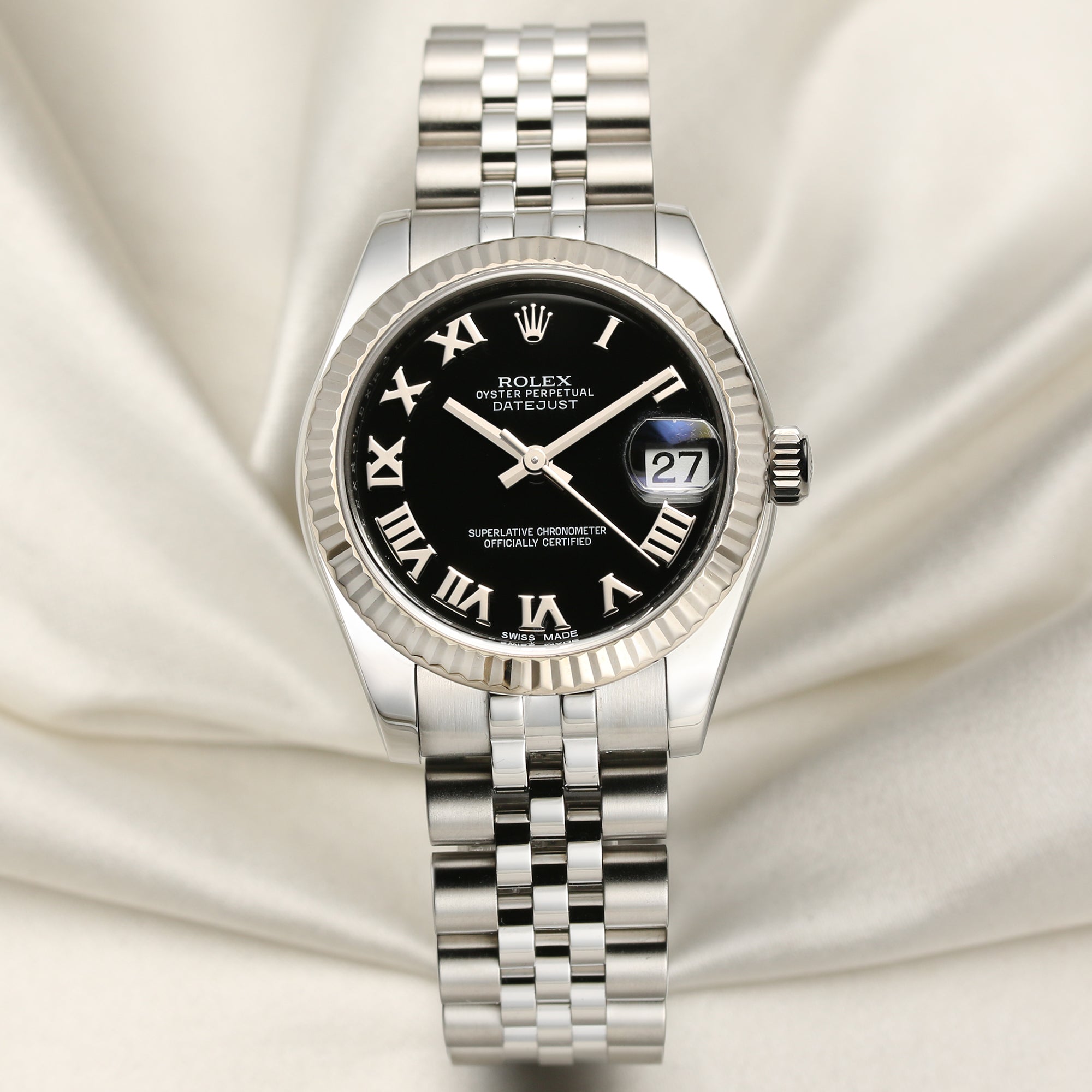 Rolex Midsize DateJust Stainless Steel Second Hand Watch Collectors 1