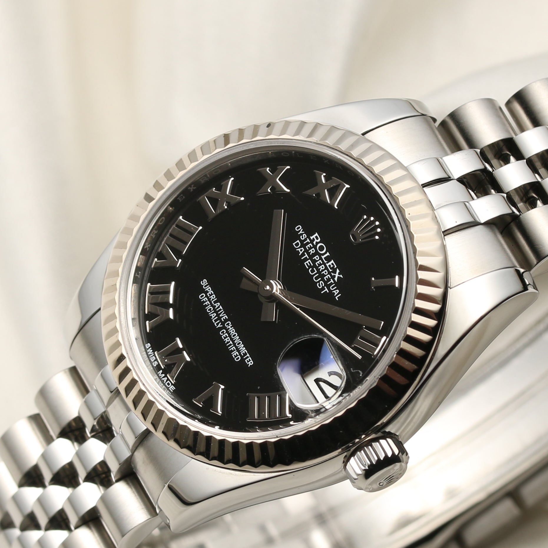 Rolex Midsize DateJust Stainless Steel Second Hand Watch Collectors 4