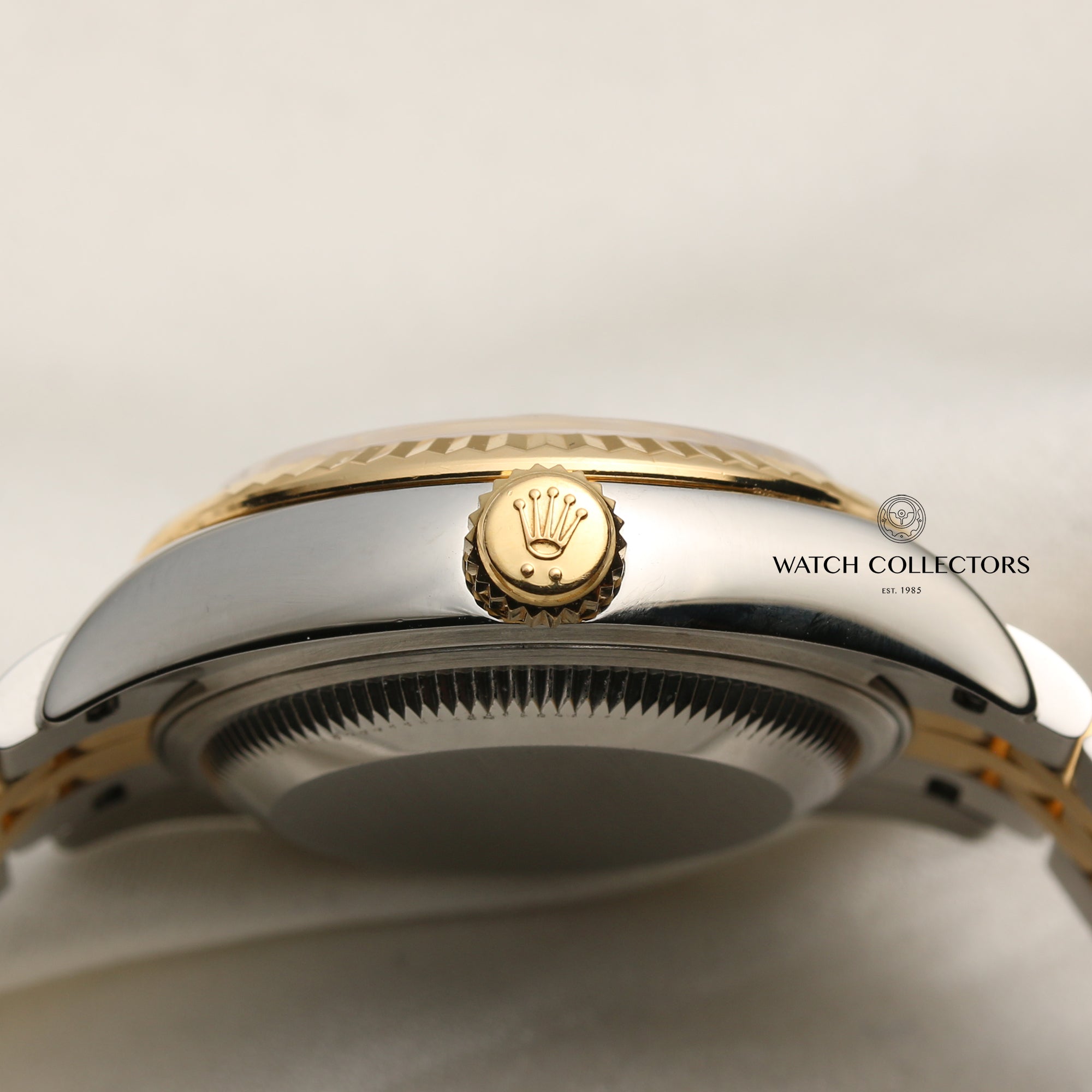Rolex Midsize DateJust Steel & Yellow Gold Diamond Second Hand Watch Collectors 6