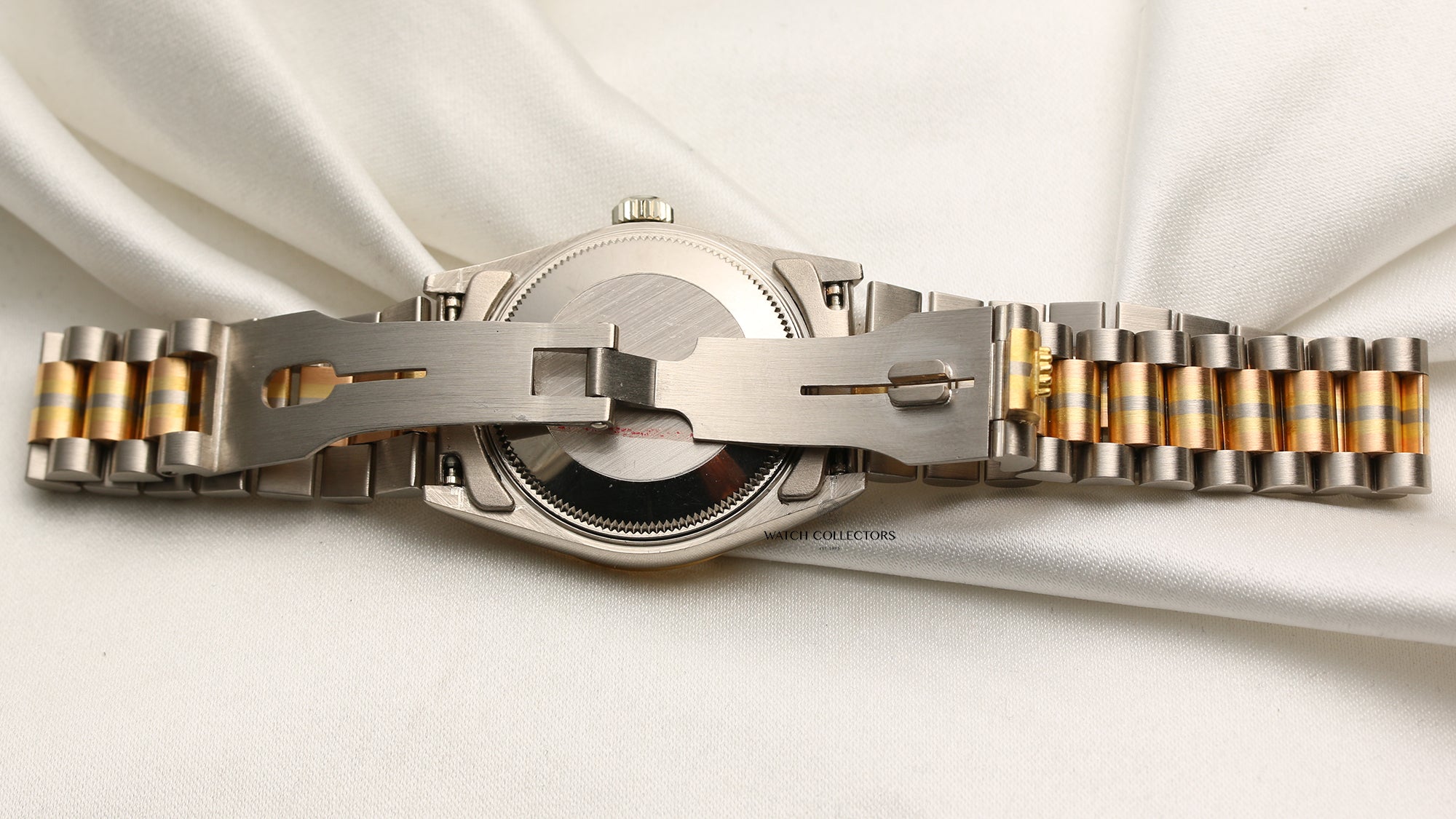 Rolex Midsize DateJust Tridor 18K Gold Second Hand Watch Collectors 9