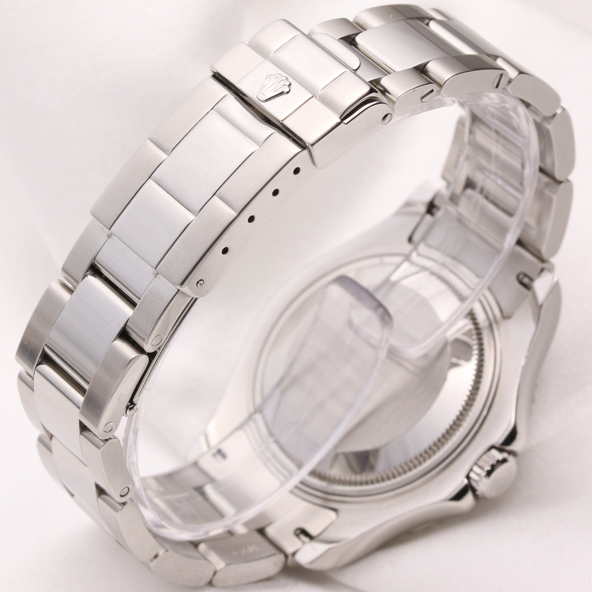 Rolex Midsize Yacht-Master 168622 Stainless Steel & Platinum Second Hand Watch Collectors 5