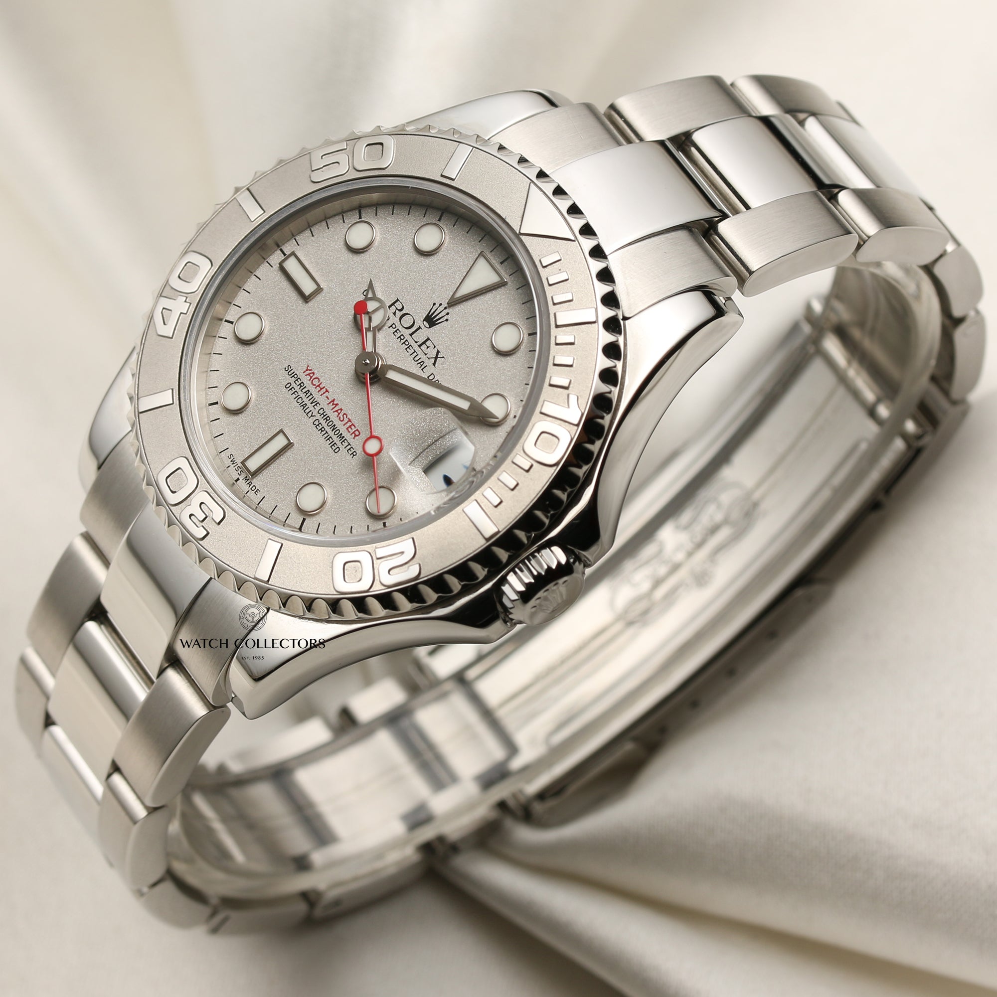 Rolex Midsize Yachtmaster Stainless Steel Second Hand Watch Collectors 3