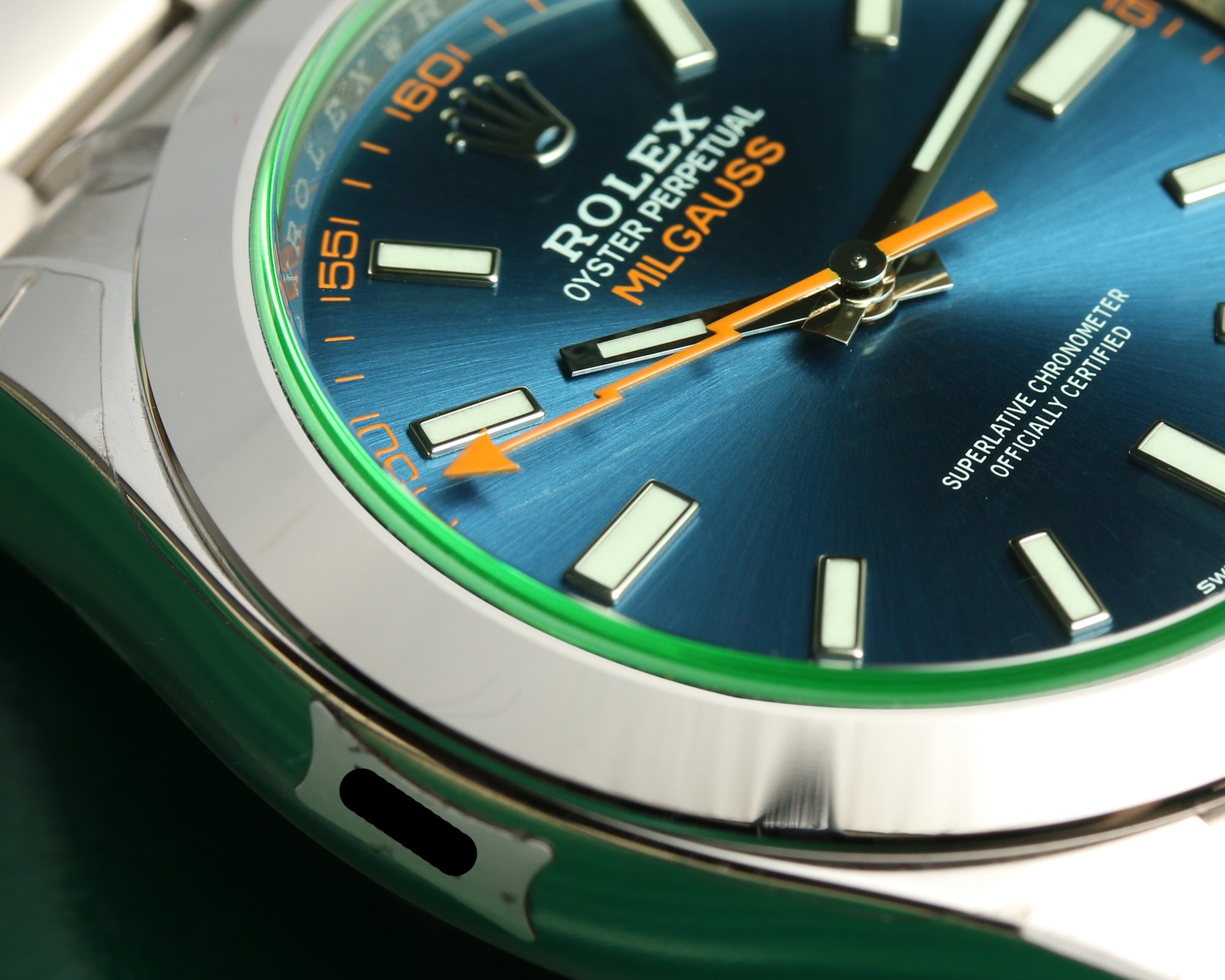 Rolex Milgauss 116400GV Stainless Steel Blue Dial Second Hand Watch Collectors 4