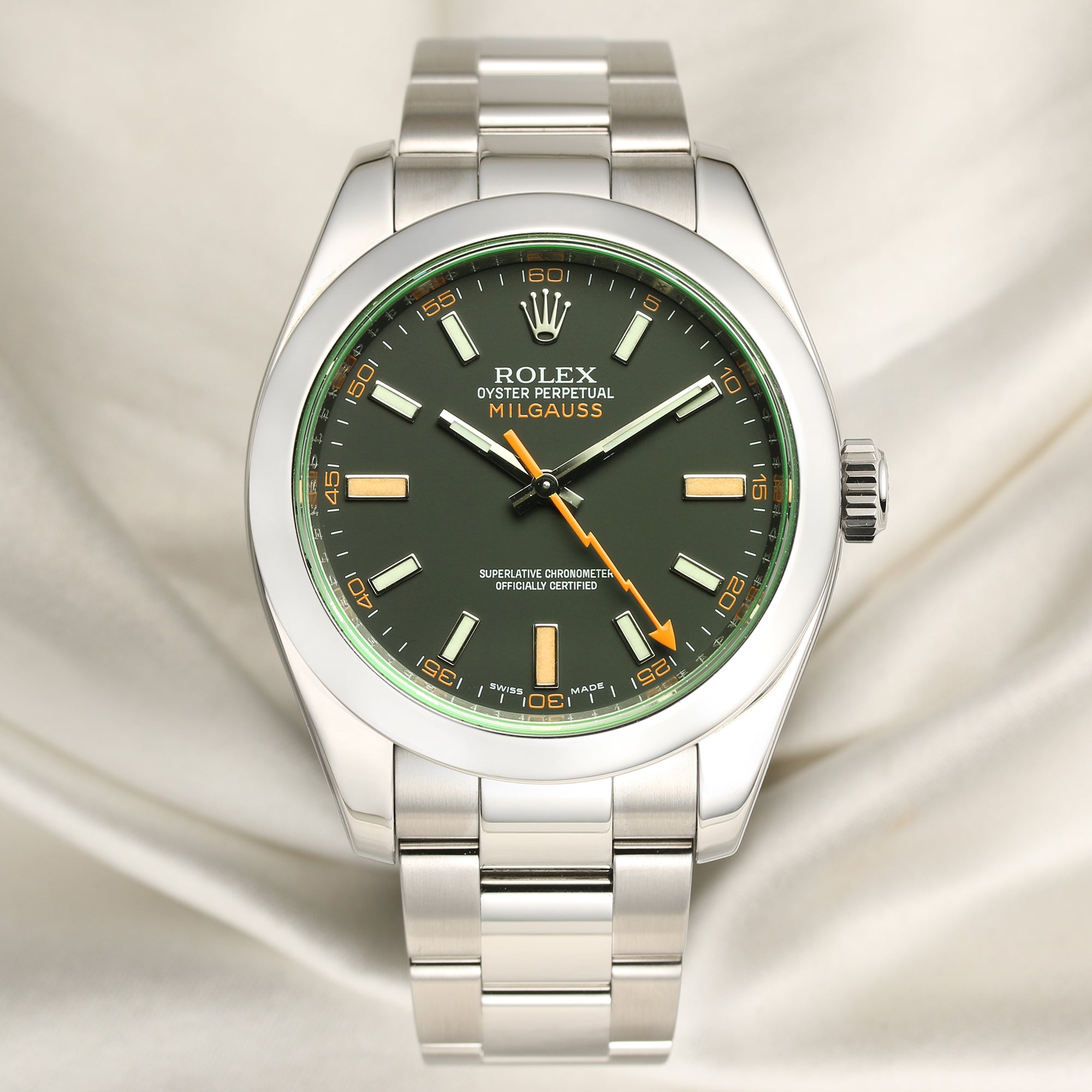 Rolex Milgauss Stainless Steel Second Hand Watch Collectors 1